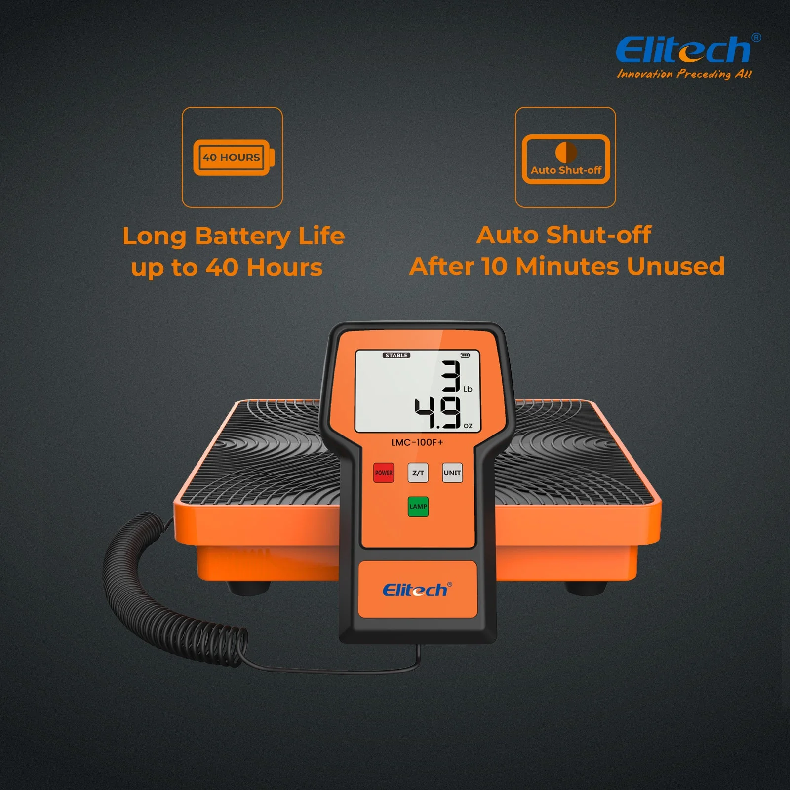 Elitech Refrigerant Charging Scale 110Lbs, High Precision for HVAC Digital Freon Scales with Case, LMC-100F+ - Image 4