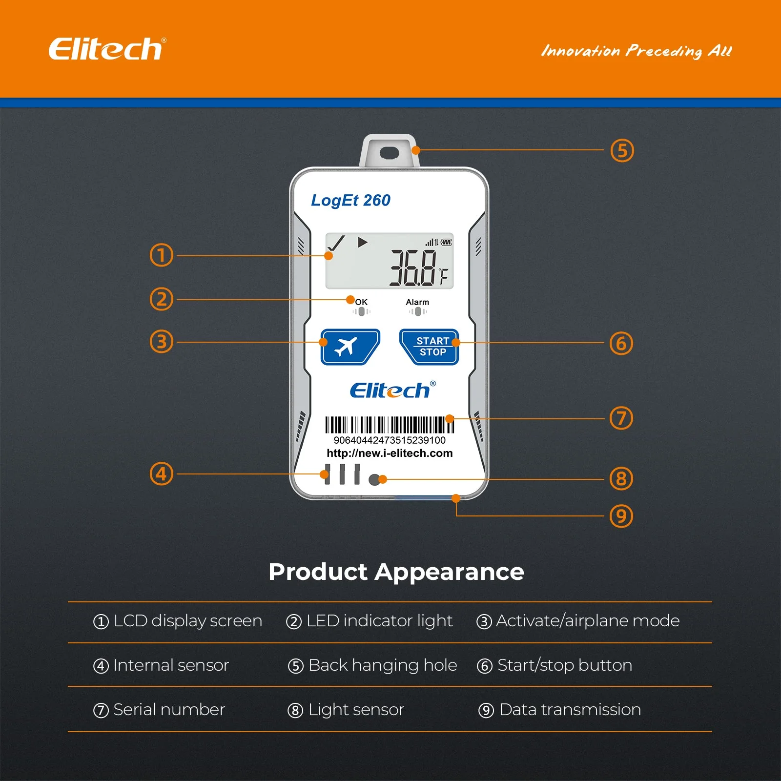 Elitech 4G GPS Reusable Real-time Temperature Humidity Data Logger Light/Shock/Location, Built-in SIM Card, Shadow Data,Airplane mode,Cloud Data Storage,SMS/Email/APP/Web Alarm,100000 Points,Loget 260-TH - Image 10