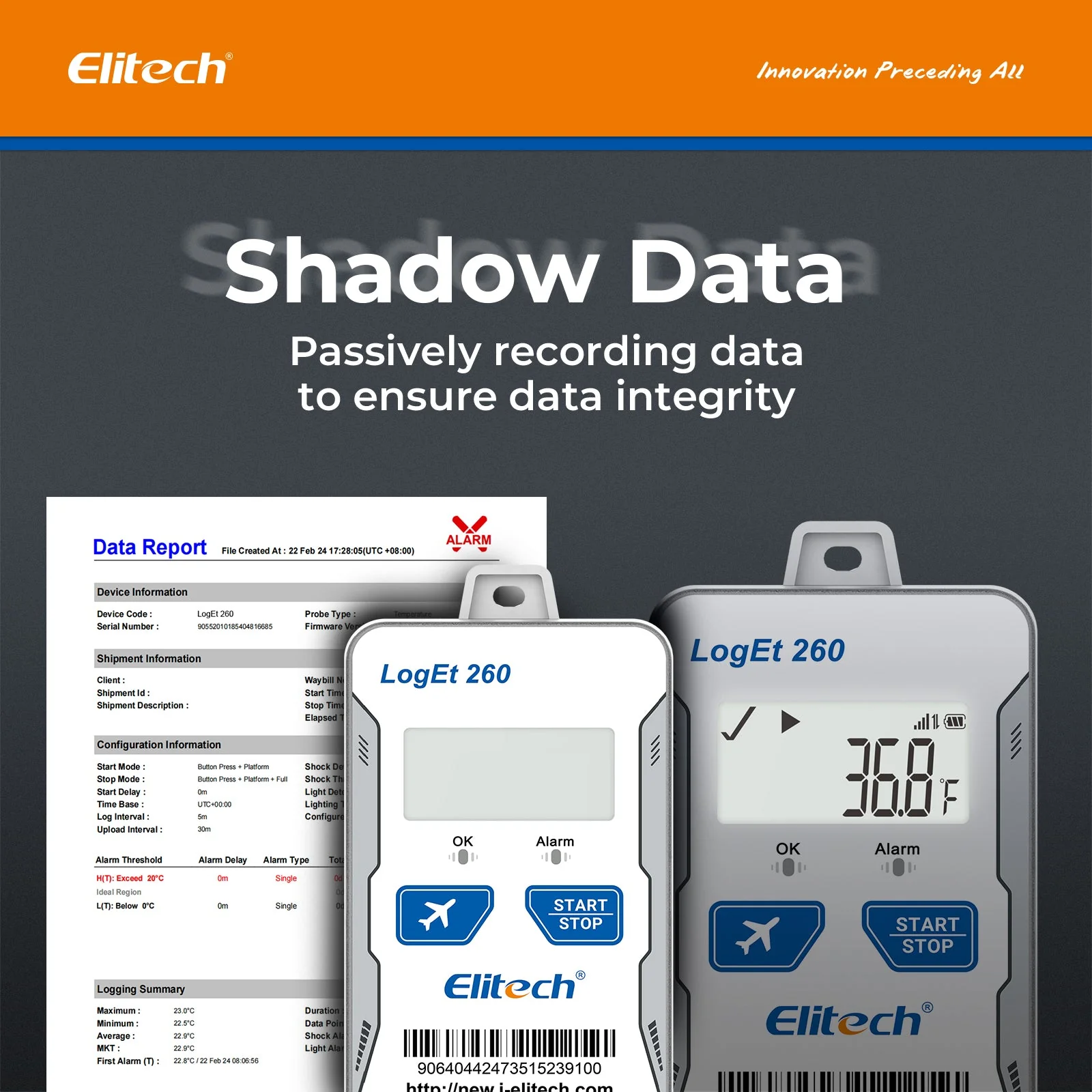 Elitech 4G GPS Reusable Real-time Temperature Humidity Data Logger Light/Shock/Location, Built-in SIM Card, Shadow Data,Airplane mode,Cloud Data Storage,SMS/Email/APP/Web Alarm,100000 Points,Loget 260-TH - Image 6