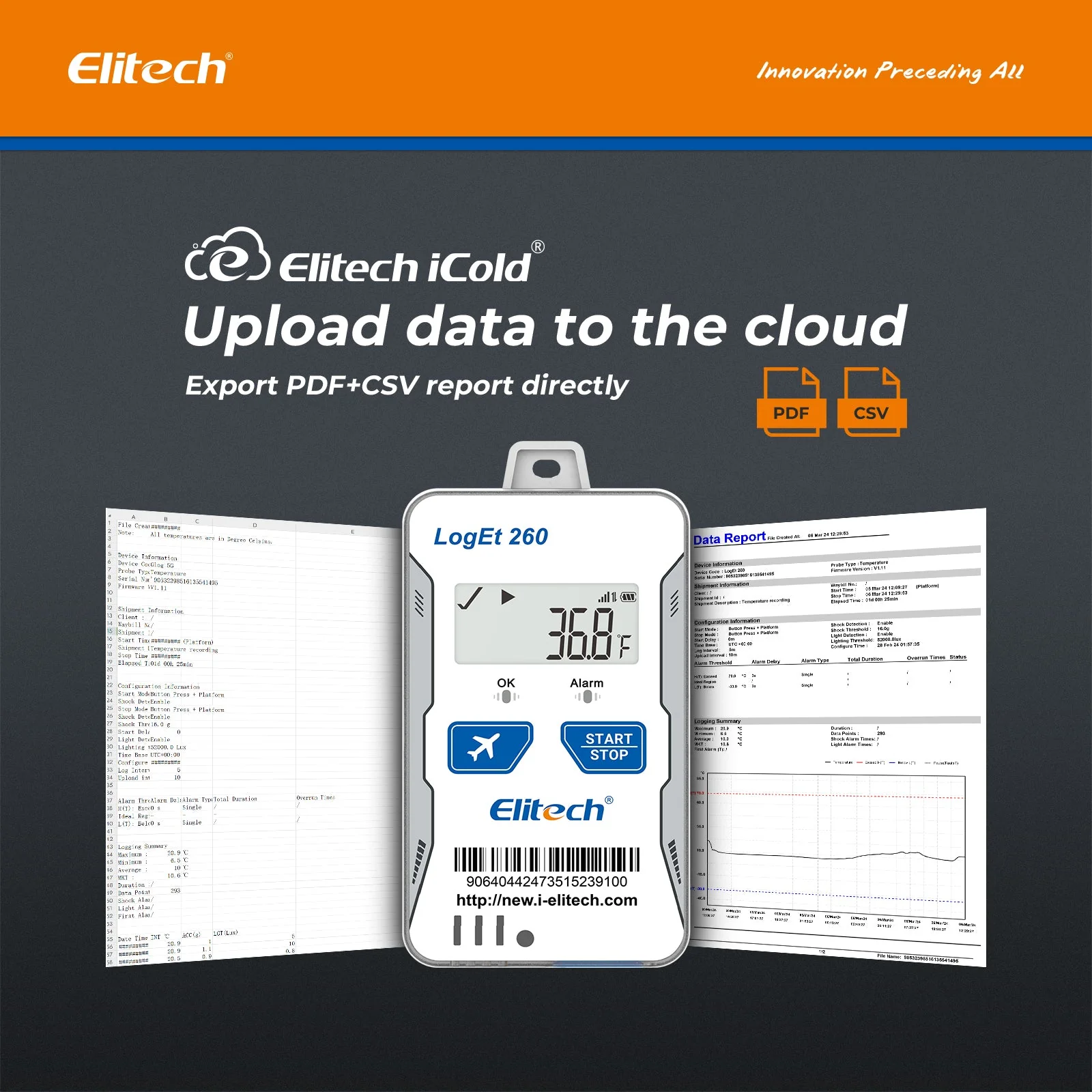 Elitech 4G GPS Reusable Real-time Temperature Humidity Data Logger Light/Shock/Location, Built-in SIM Card, Shadow Data,Airplane mode,Cloud Data Storage,SMS/Email/APP/Web Alarm,100000 Points,Loget 260-TH - Image 8