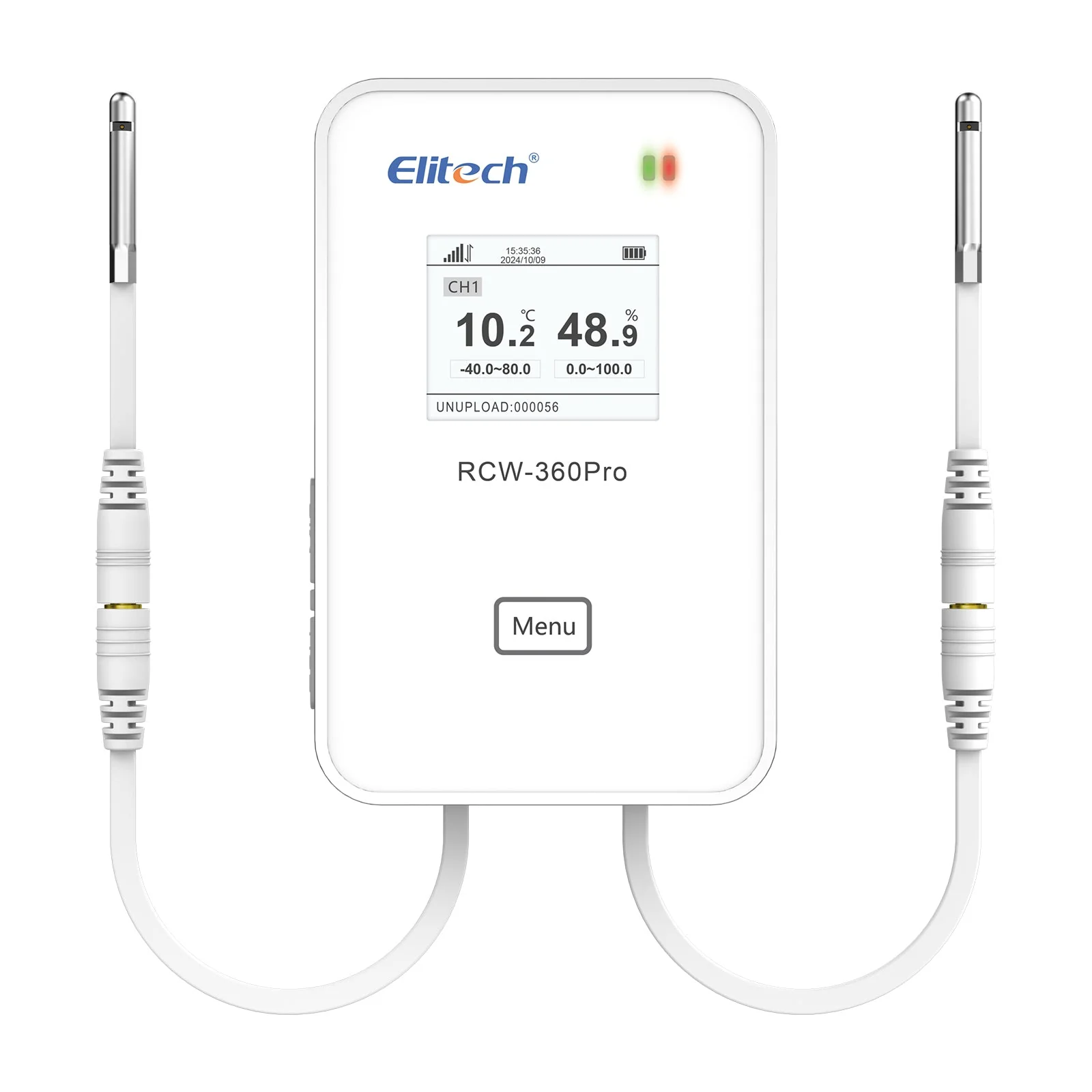 Elitech 4G or WiFi Real-Time Temperature Humidity CO2 Digital Data Logger, Diverse Replaceable Probes, 100000 Points, Cloud Data Storage, SMS/Email/APP/Web Alarm,Dual External Expansion Channel,RCW-360Pro-DC - Image 10