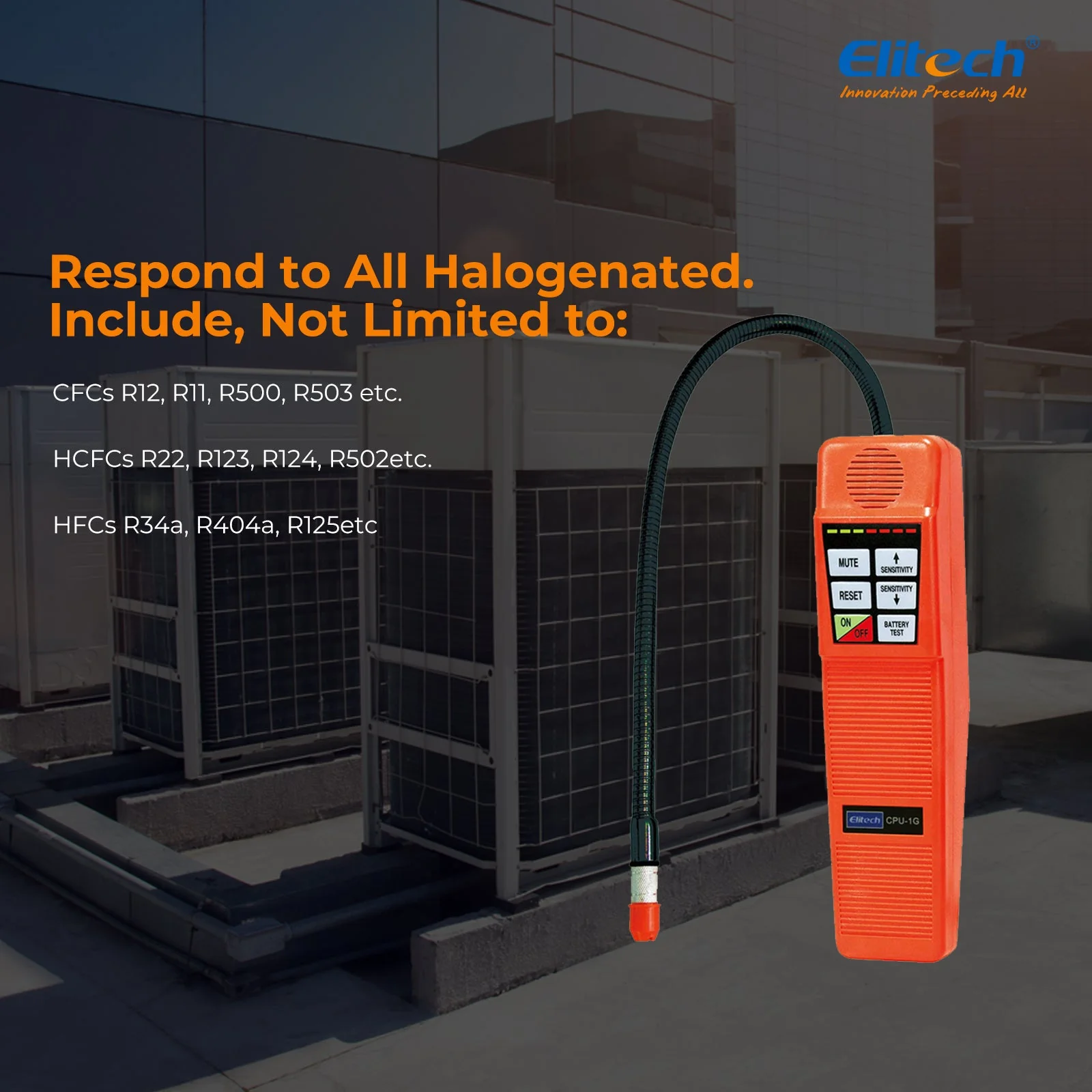 Elitech CPU-1G AC Refrigerant HVAC Leak Detector CFCs HCFCs HFCs with 2 Sensor Tips - Image 5