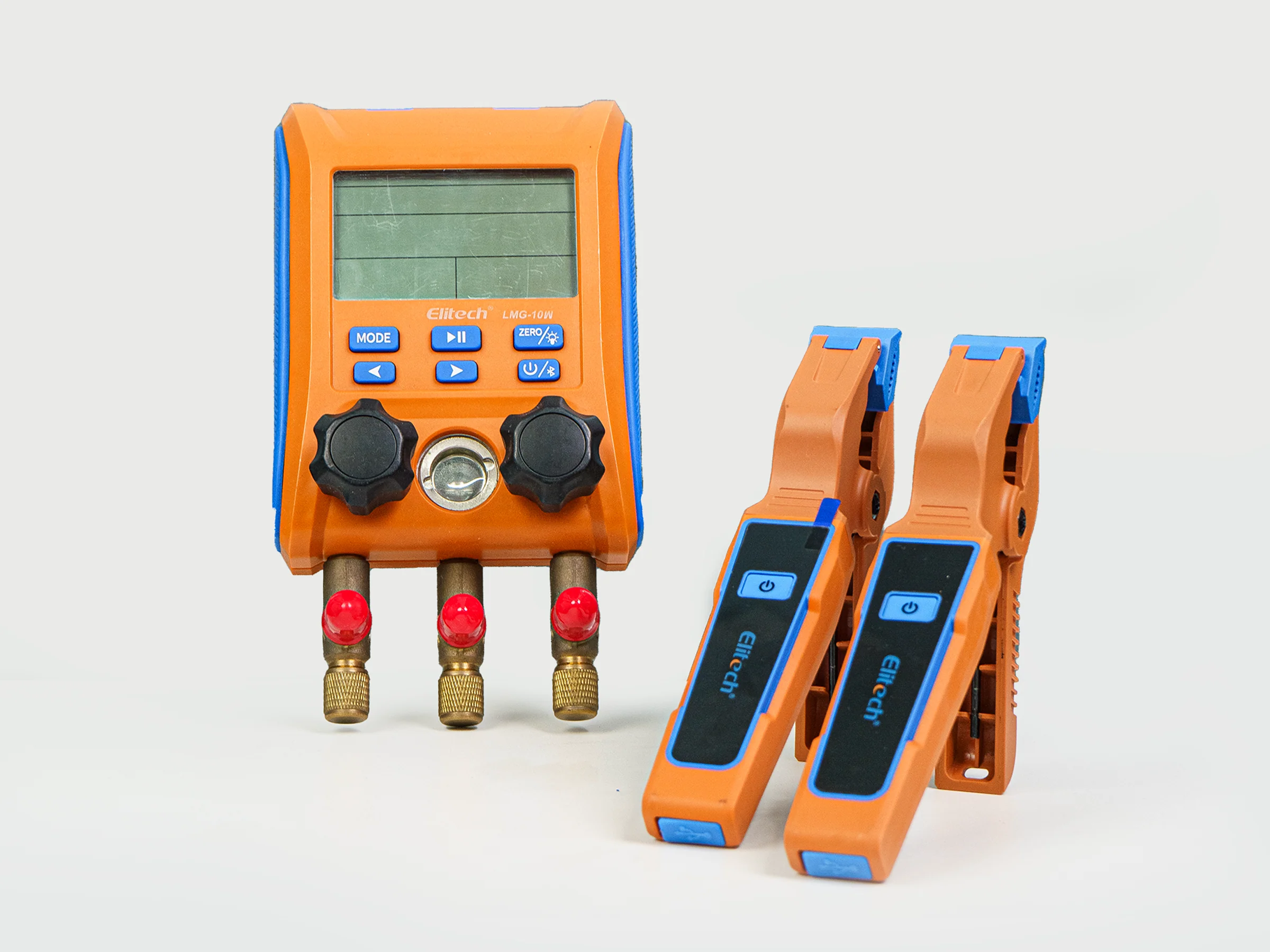Elitech Digital Manifold Gauge 2-way Valve AC Gauges App Control with Thermometer Clamps for HVAC Systems, LMG-10W - Image 9