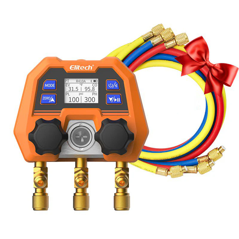 Elitech HVAC Digital Manifold Gauge App Control AC Gauges, DMG-4B - Image 7