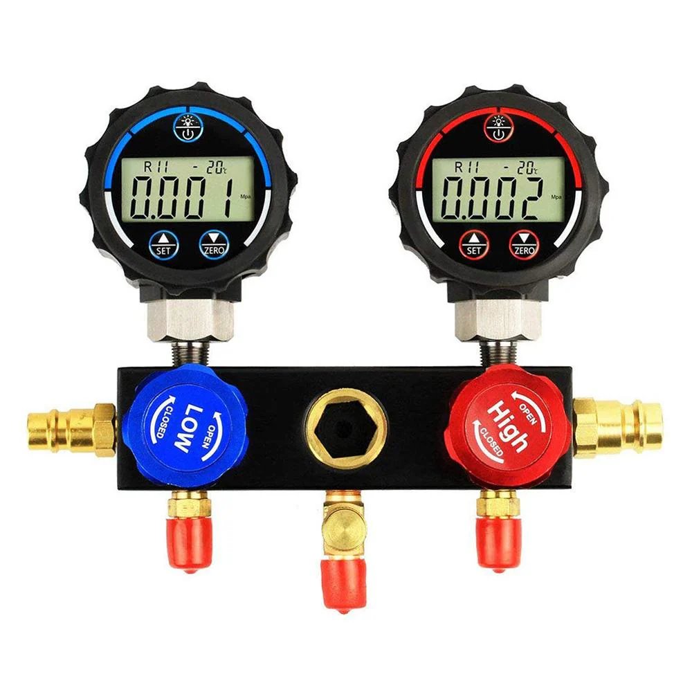 Elitech DMG-1 Digital AC Manifold Gauge Set with R410a Adapter - Image 3