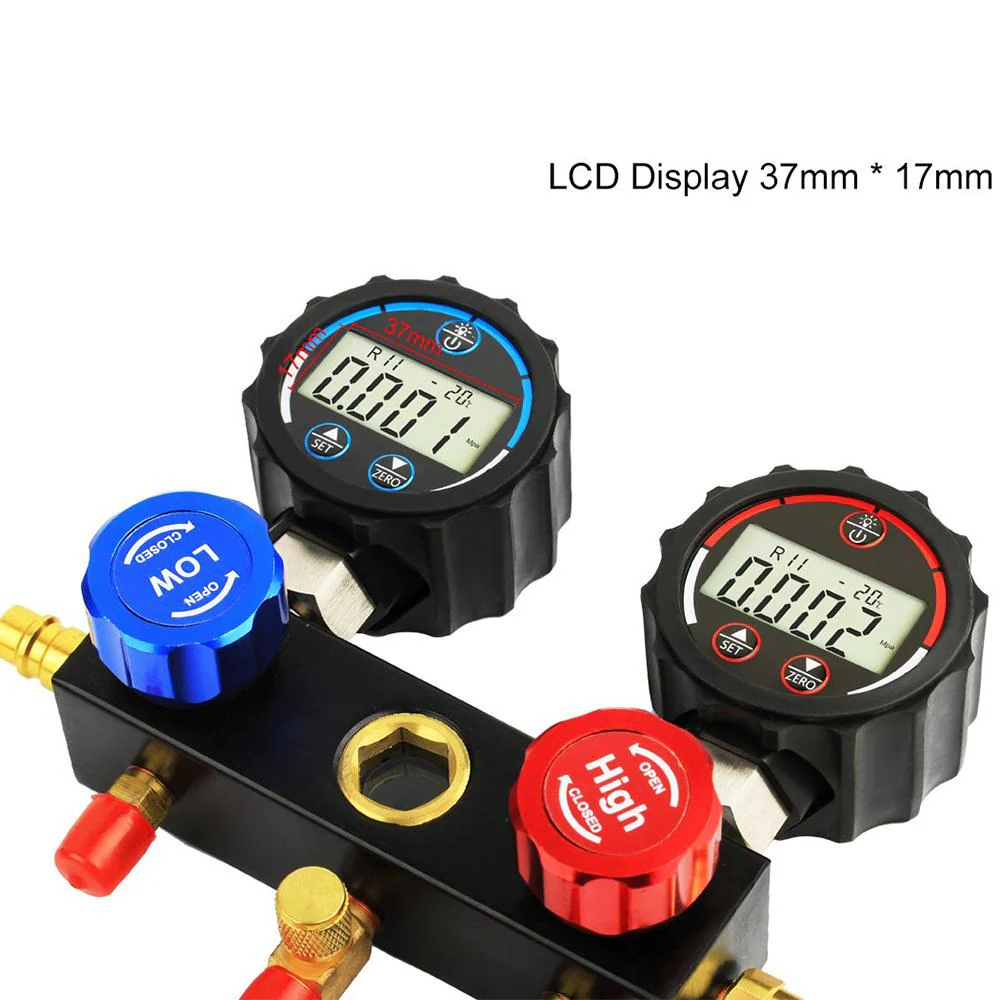 Elitech DMG-1 Digital AC Manifold Gauge Set with R410a Adapter - Image 6