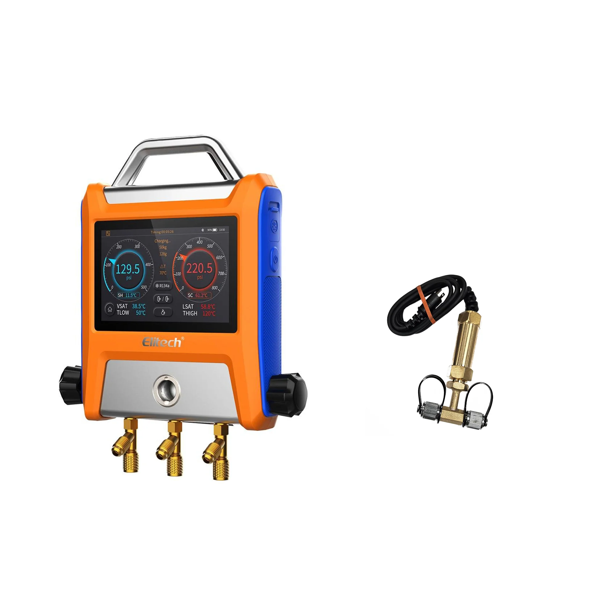 Elitech EMG-20V Intelligent HVAC Digital Manifold 2 Valves with 5” Smart Touch Screen - Image 10