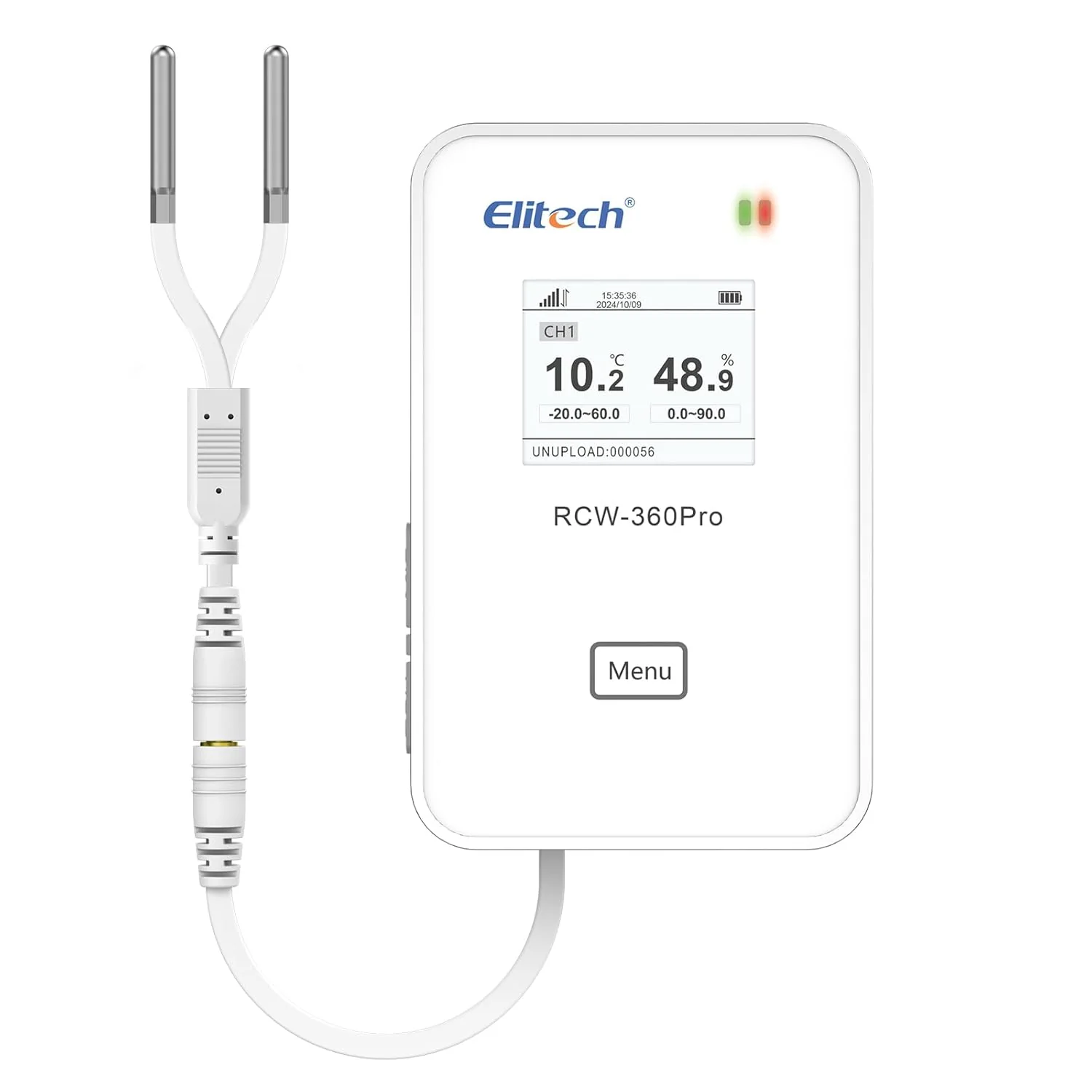 Elitech RCW-360Pro 【Two Temperature Probes】Probe Length: 5m(16.4ft). Measuring Range: -40~80℃(-40~176℉), Accuracy: ±0.5℃(0.9℉), TD3X-TDE-R - Image 6