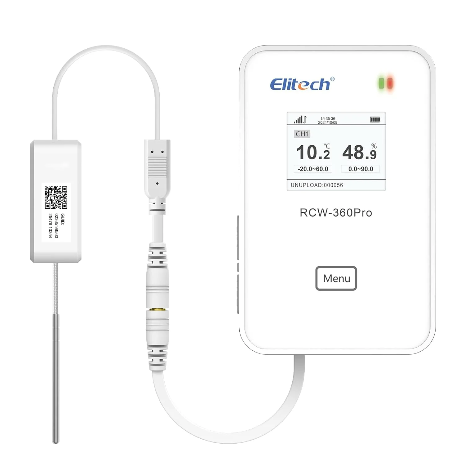 Elitech RCW-360Pro 【One Ultra-Low Temperature Probe】Probe Length: 3m(9.9ft). Measuring Range: -200~150℃(-328~302℉), Accuracy: ±0.5℃(0.9℉), PT100IIC-TLE-R - Image 6