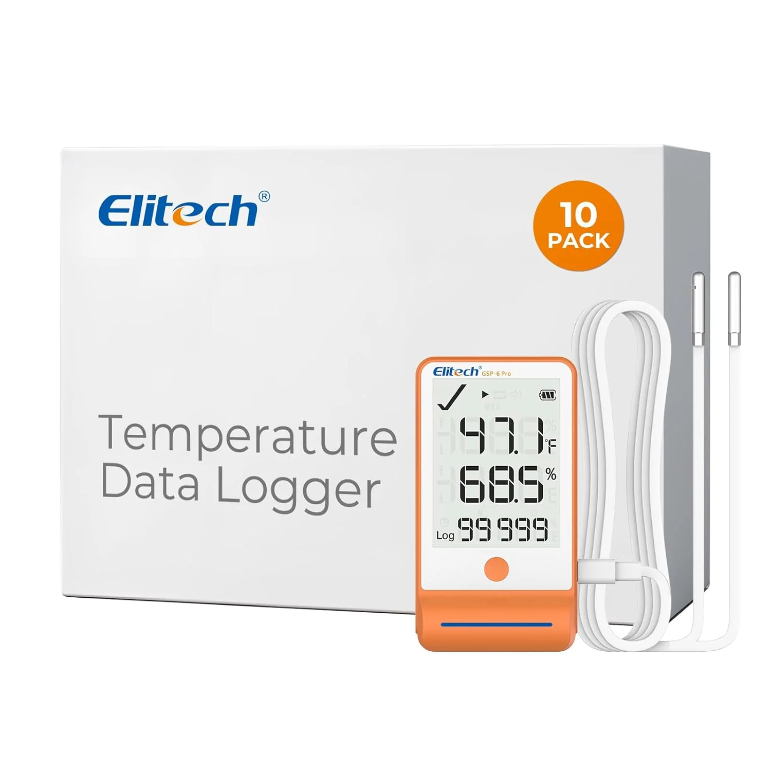 Elitech GSP-6 Bluetooth Data Logger Temperature Humidity for Refrigerator with Shadow Data 100000 Points Export PDF/CSV Report, Pharmacy Vaccine DDL Certificate, MAX MIN with Dual Probe,GSP-6Pro-TE/THE - Image 10