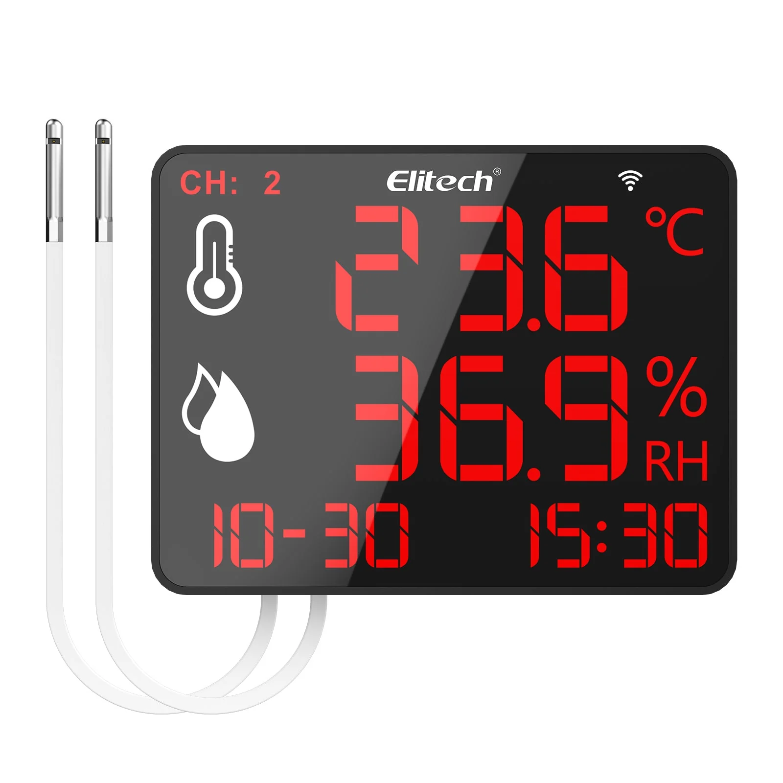 Elitech High Accuracy Digital Hygrometer Thermometer Data Logger 30000 Points, Humidity Temperature Monitor With Calibration Certificate for Audit, For Greenhouse/ Warehouse/ Lab/ Hospital DR-230/DR-230W - Image 13