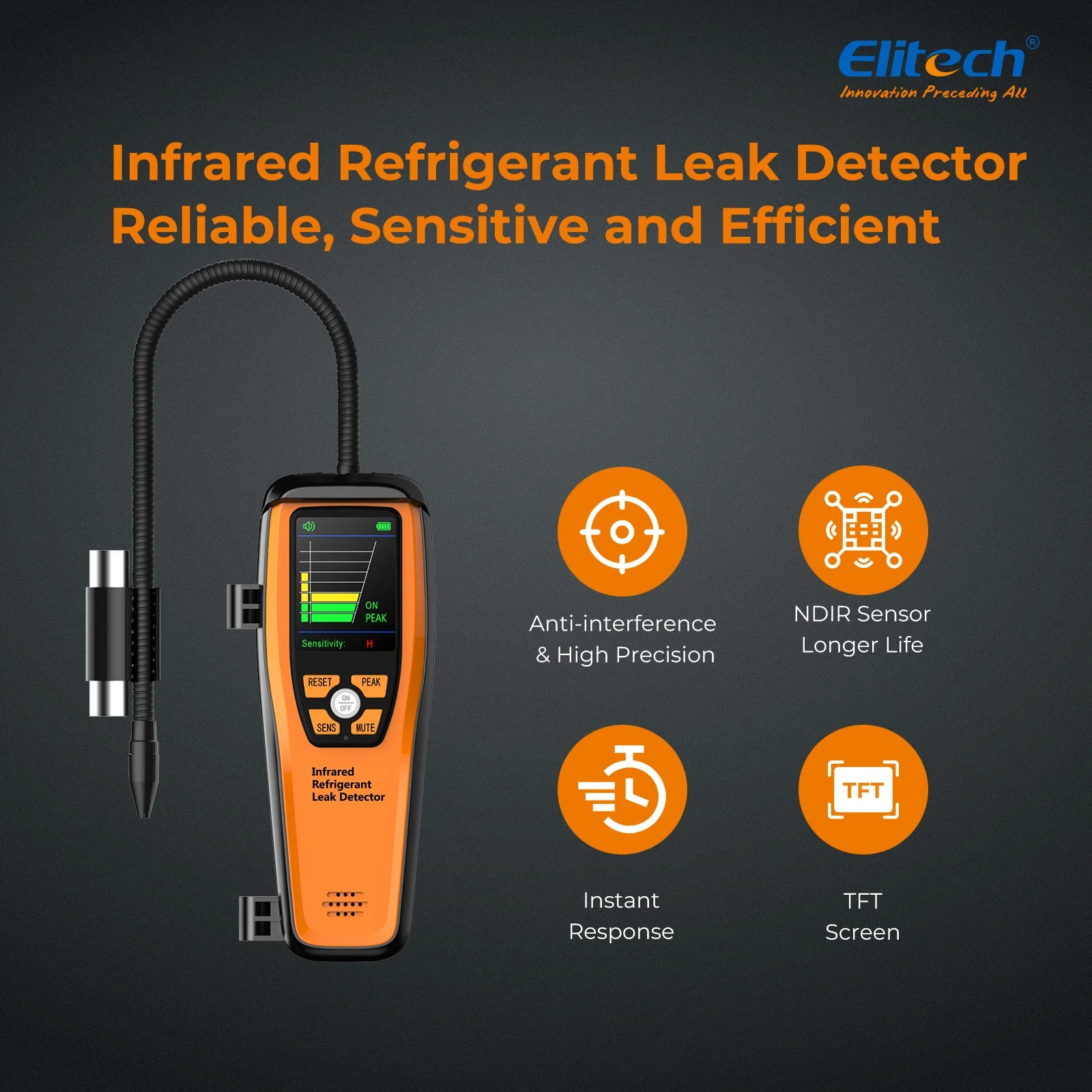 Elitech ILD-200 Infrared Refrigerant HVAC Leak Detector Sensitivity up ato 0.14oz/yr for Air Conditioner and Automotive Repair - Image 3