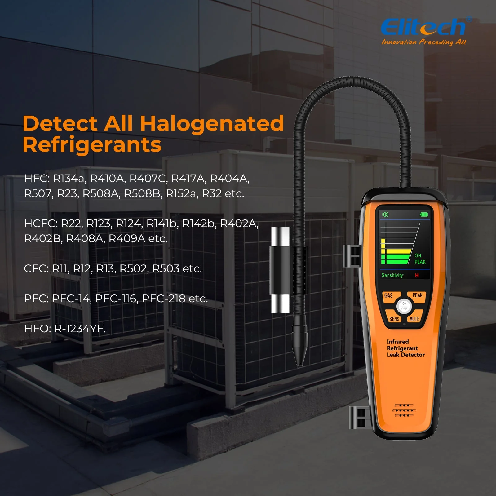 Elitech Infrared Refrigerant HVAC Leak Detector ILD-300 Detect All HFC, CFC, HCFC, HFO and Blends - Image 6
