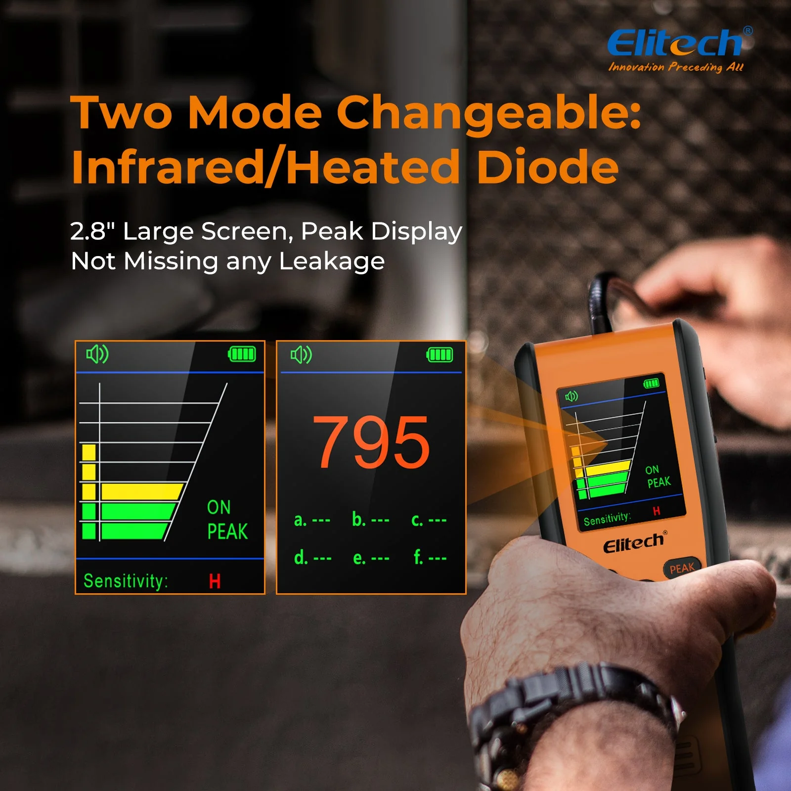 Elitech IR-200 Infrared & Heated Diode Refrigerant HVAC Leak Detector for Air Conditioner and Automotive Repair - Image 4