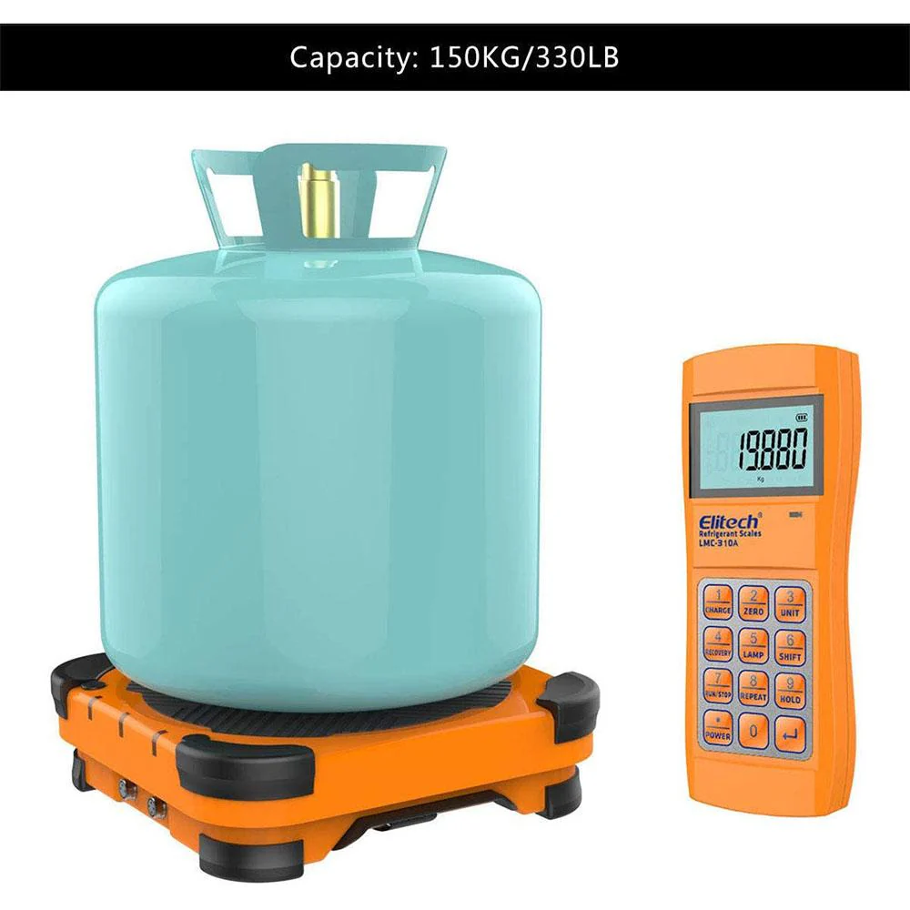 Elitech LMC-310A Wireless Refrigerant Electronic Charging Recovery Scale Freon Scale Digital HVAC Weight Scale Charging Valve with Solenoid 330 Lbs - Image 3