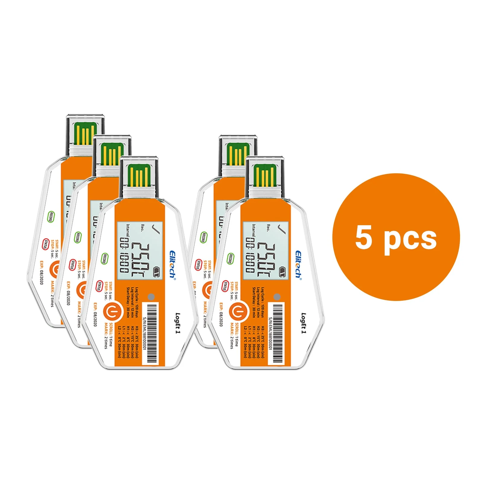 Elitech LogEt 1 Temperature Data Logger Single Use PDF Report USB Port 16000 Points，-30℃-70℃/-22℉-158℉ - Image 10