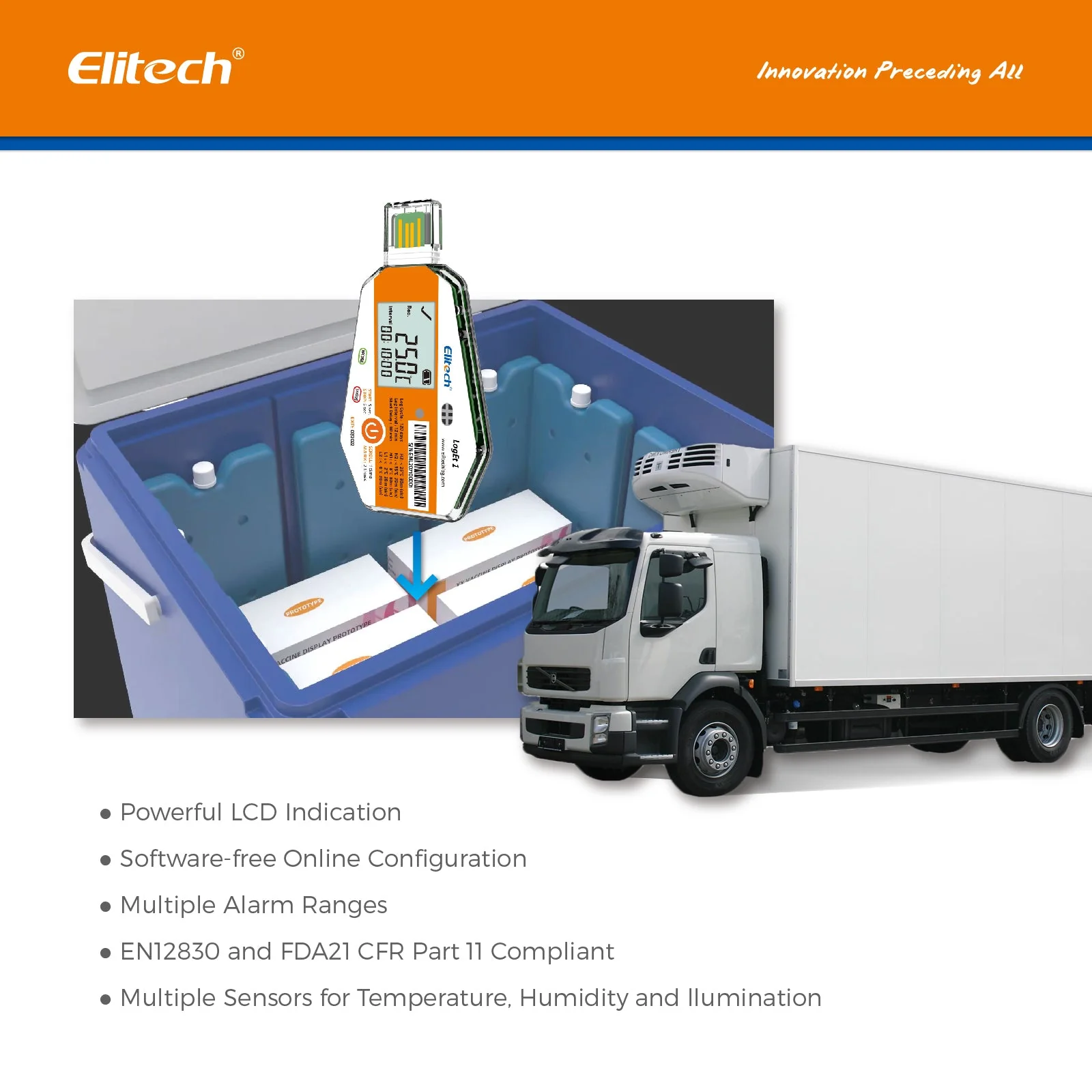 Elitech LogEt 1 Temperature Data Logger Single Use PDF Report USB Port 16000 Points，-30℃-70℃/-22℉-158℉ - Image 5
