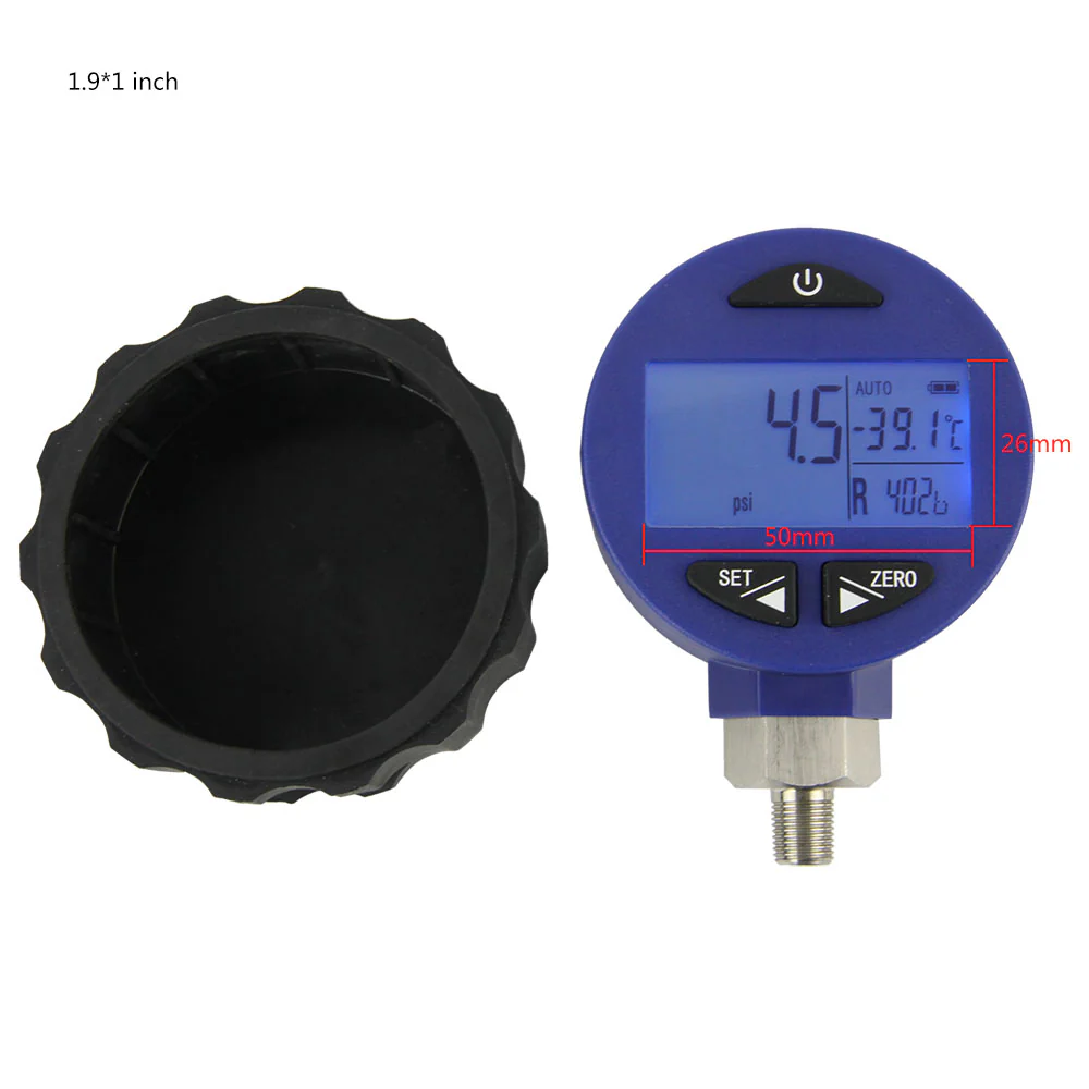 Elitech PG-30Pro Blue Digital AC Pressure Gauge -14.5~500 PSI - Image 4
