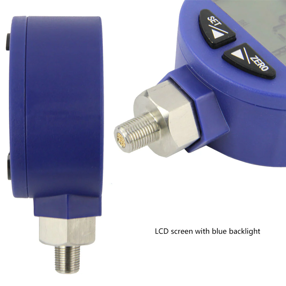 Elitech PG-30Pro Blue Digital AC Pressure Gauge -14.5~500 PSI - Image 8