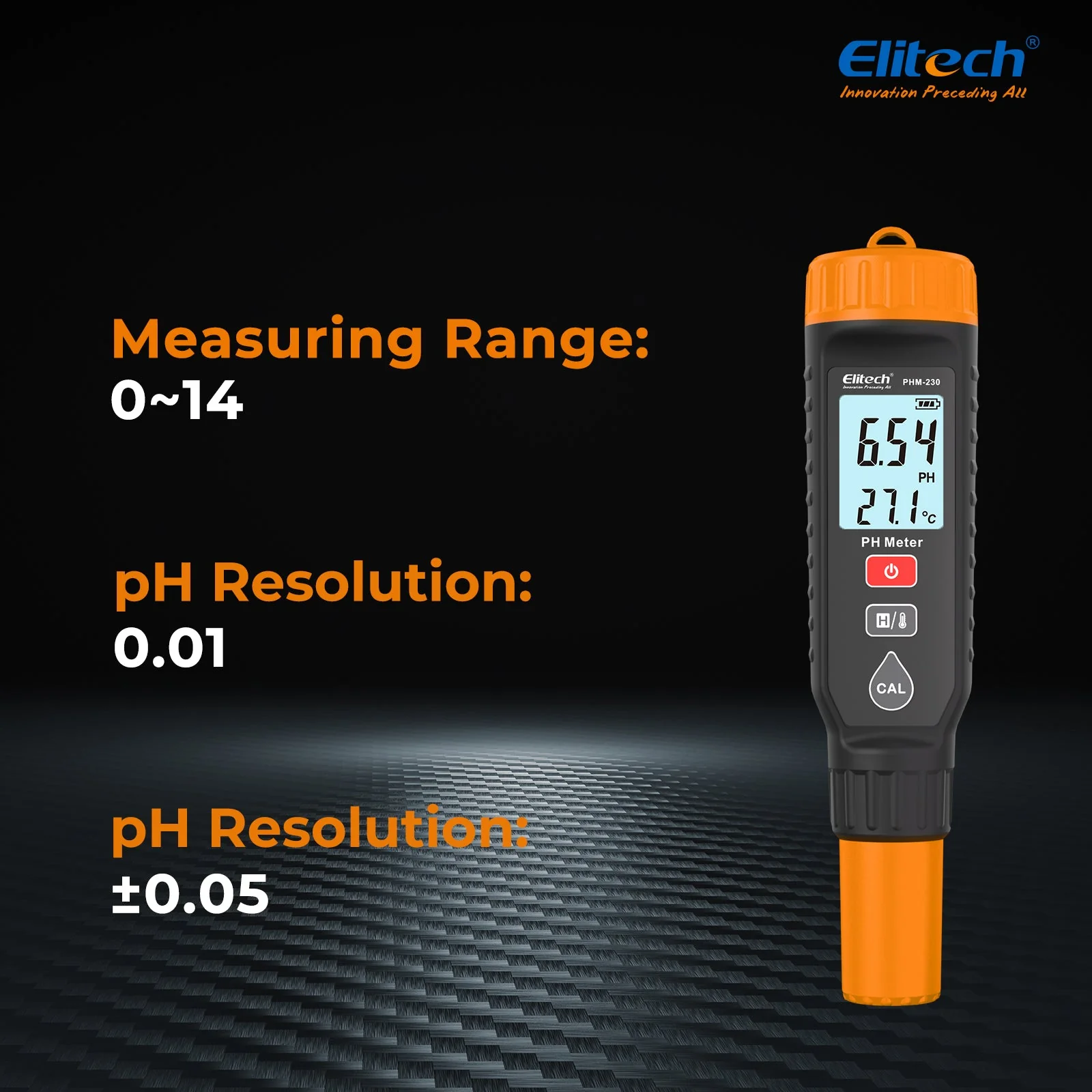 Elitech pH Pen Meter with Calibration Supplies,Reliable Digital Tester for pH, Temperature in Growing Solutions, Optimal Plant Health and Yield - Image 2