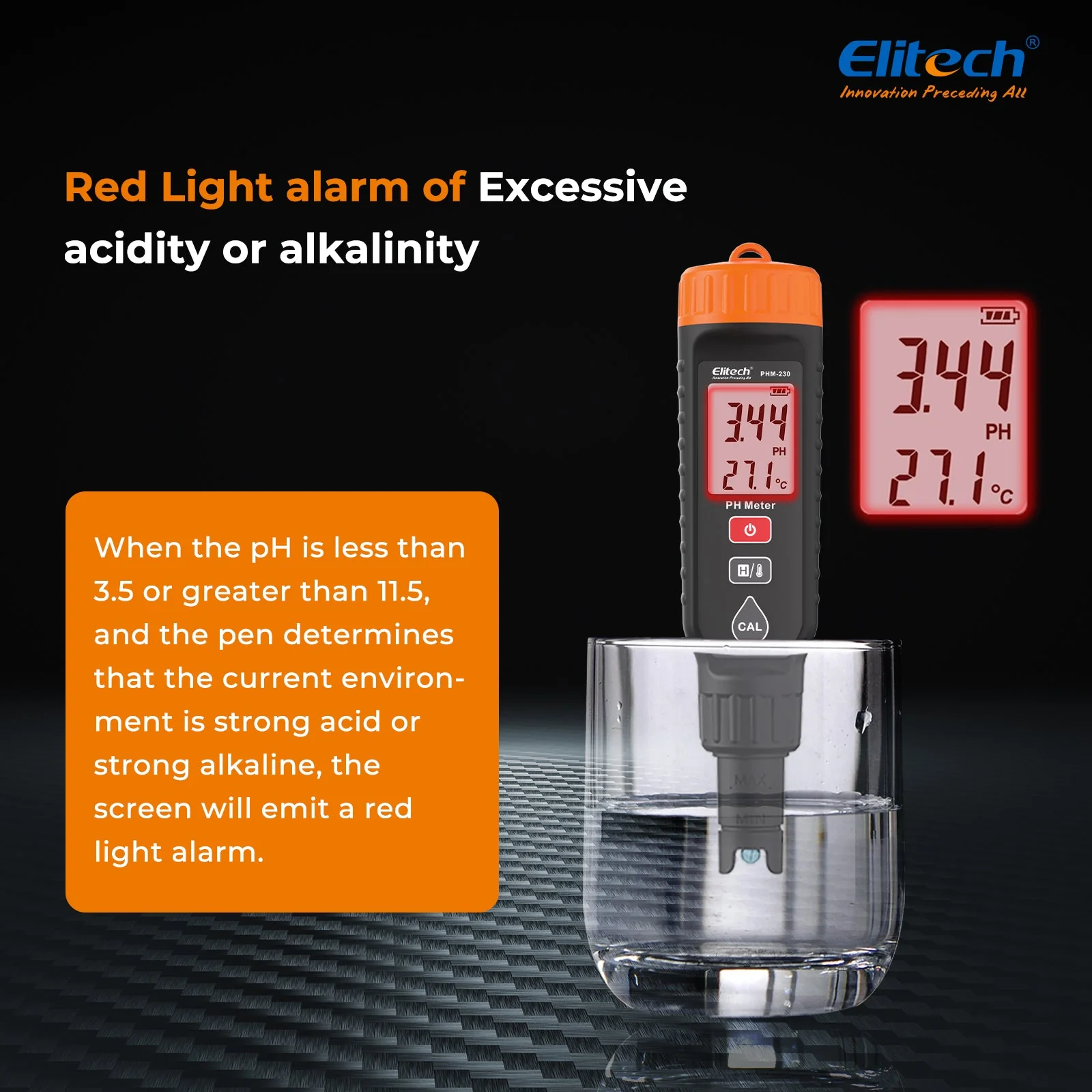 Elitech pH Pen Meter with Calibration Supplies,Reliable Digital Tester for pH, Temperature in Growing Solutions, Optimal Plant Health and Yield - Image 4