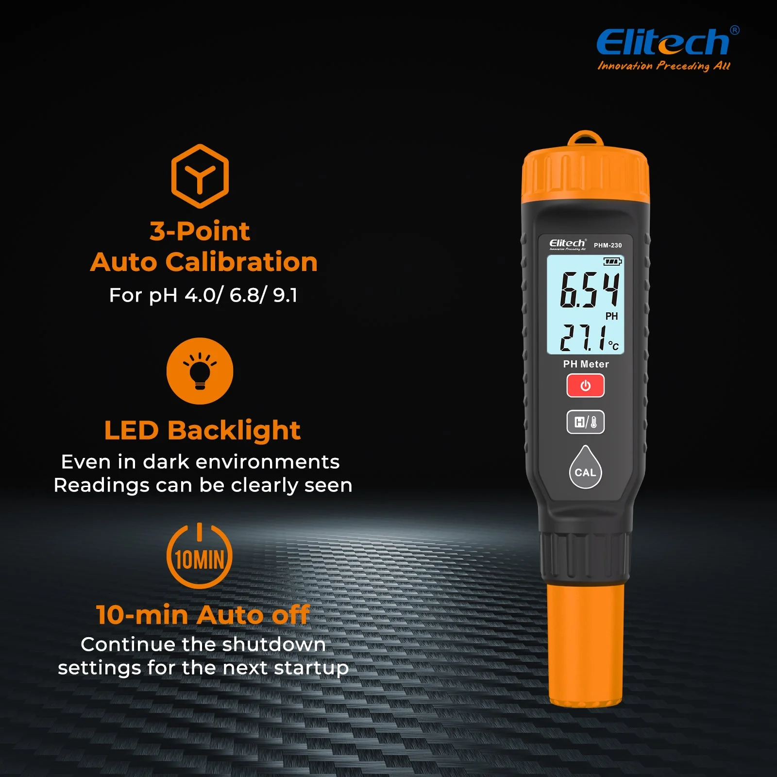 Elitech pH Pen Meter with Calibration Supplies,Reliable Digital Tester for pH, Temperature in Growing Solutions, Optimal Plant Health and Yield - Image 8