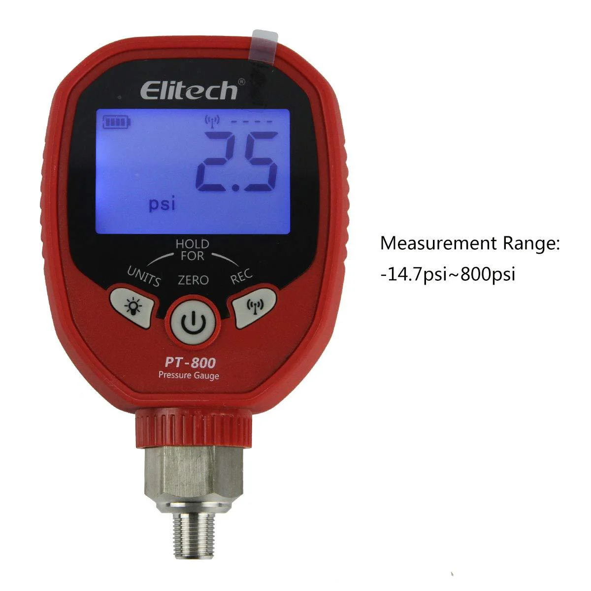 Elitech PT-500&PT-800 Pro Wireless HVAC Digital Manifold Gauge Set with Removable Temperature Clip - Image 4