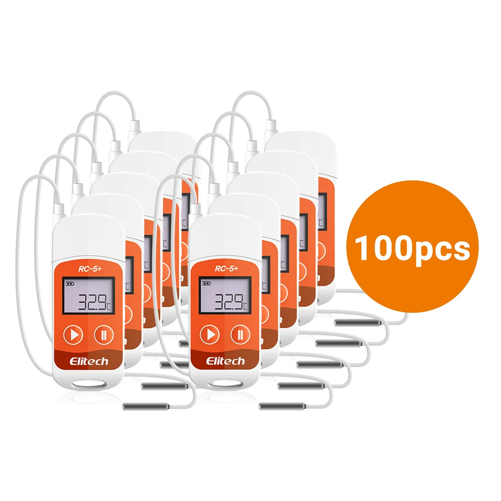 Elitech RC-5+ TE PDF USB Reusable Temperature Data Logger Internal Sensor External Probe -22℉~158℉ - Image 10