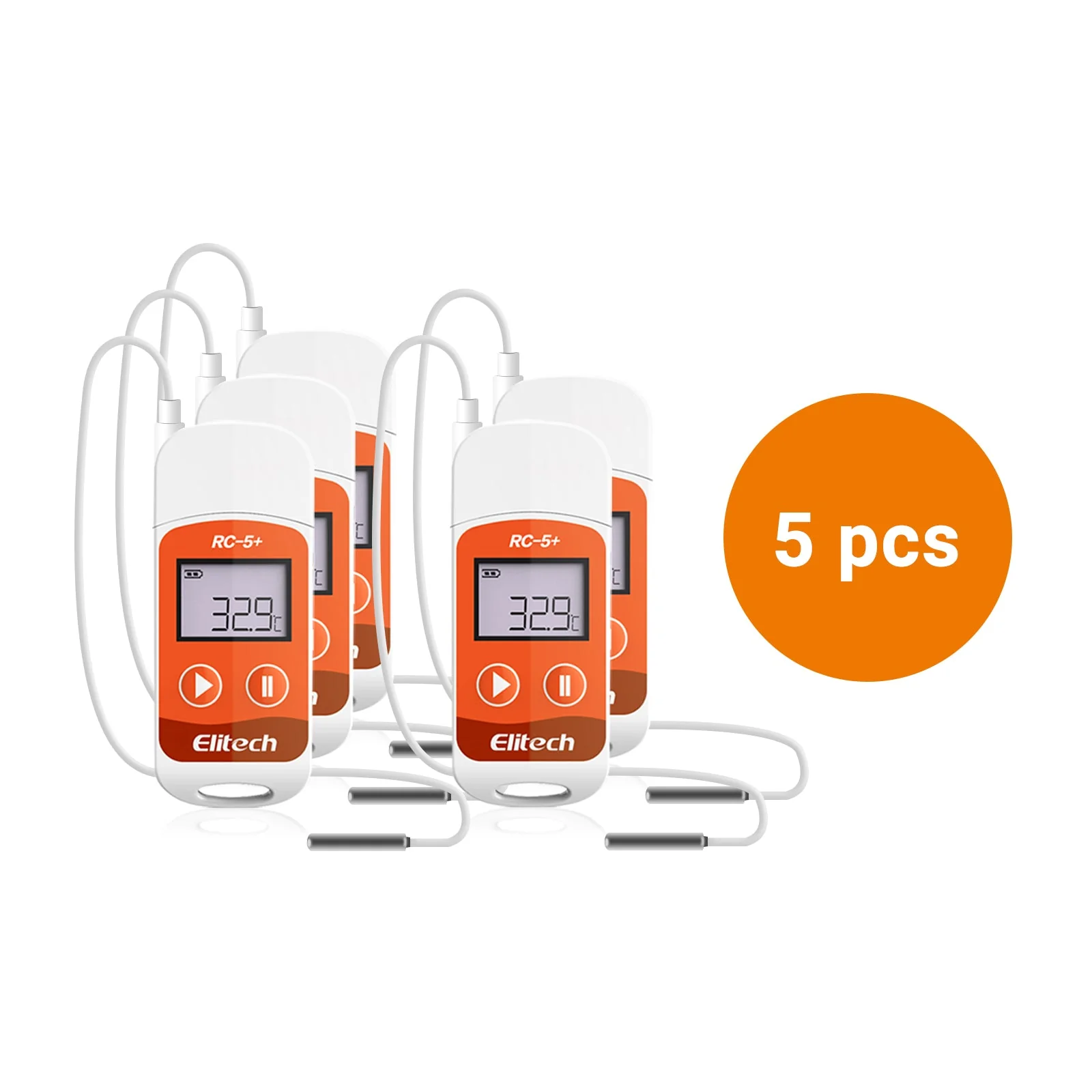 Elitech RC-5+ TE PDF USB Reusable Temperature Data Logger Internal Sensor External Probe -22℉~158℉ - Image 7