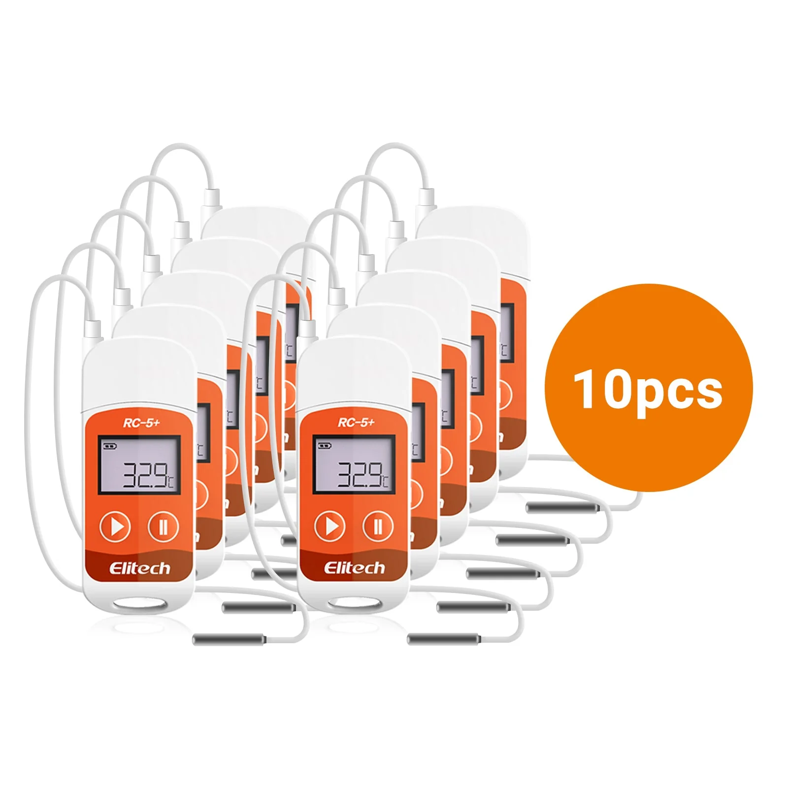 Elitech RC-5+ TE PDF USB Reusable Temperature Data Logger Internal Sensor External Probe -22℉~158℉ - Image 8