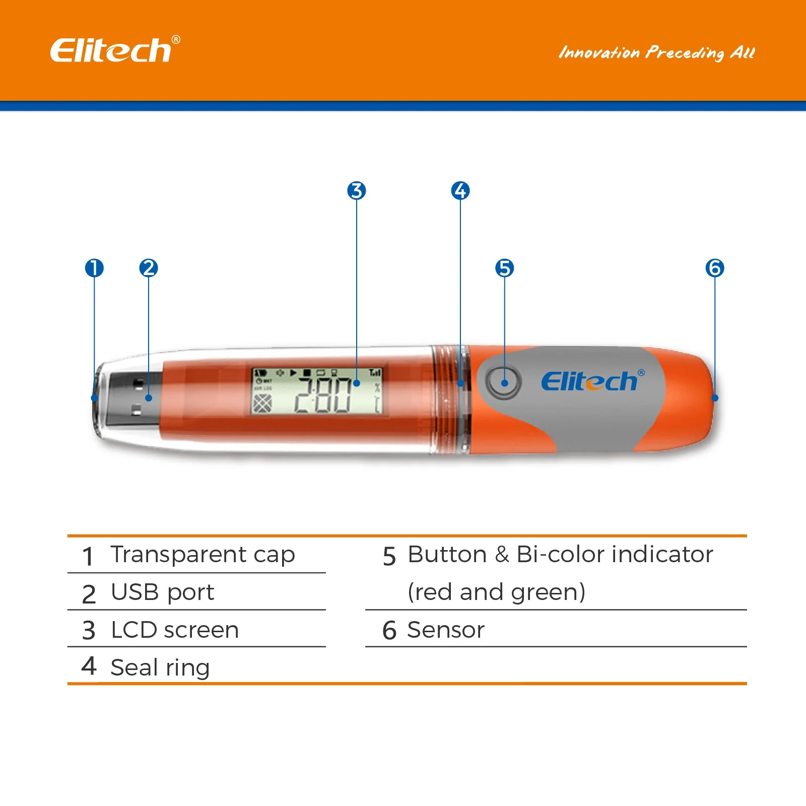 Elitech RC-51 Waterproof USB Temperature Data Logger Recorder Tester 32000 Points - Image 4