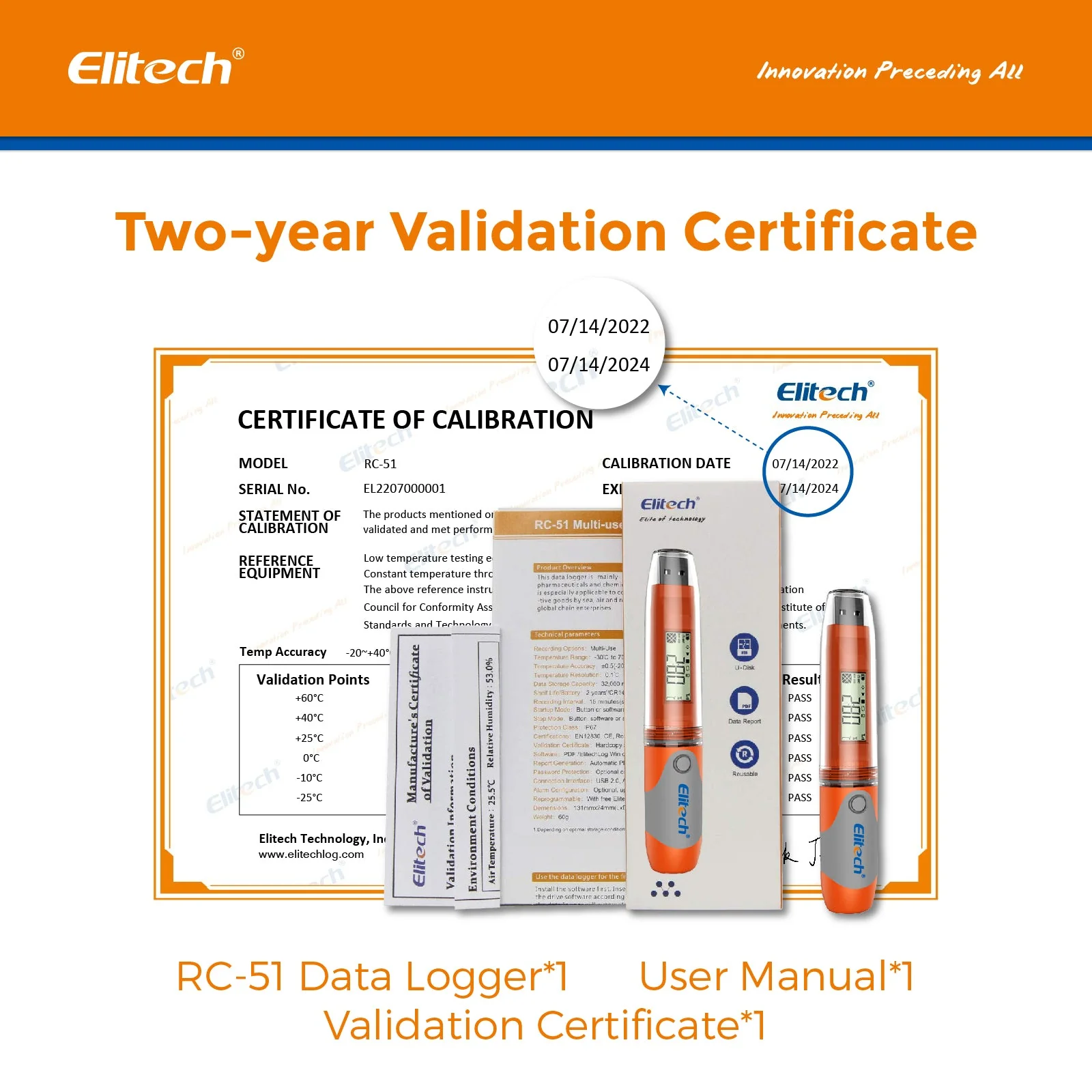 Elitech RC-51 Waterproof USB Temperature Data Logger Recorder Tester 32000 Points - Image 6