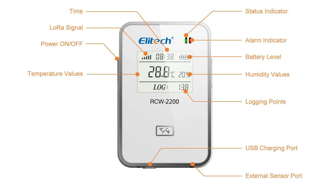 Elitech RCW-2200 Wireless Temperature and Humidity Monitor System (Work with RCW-2000WIFI) - Image 3