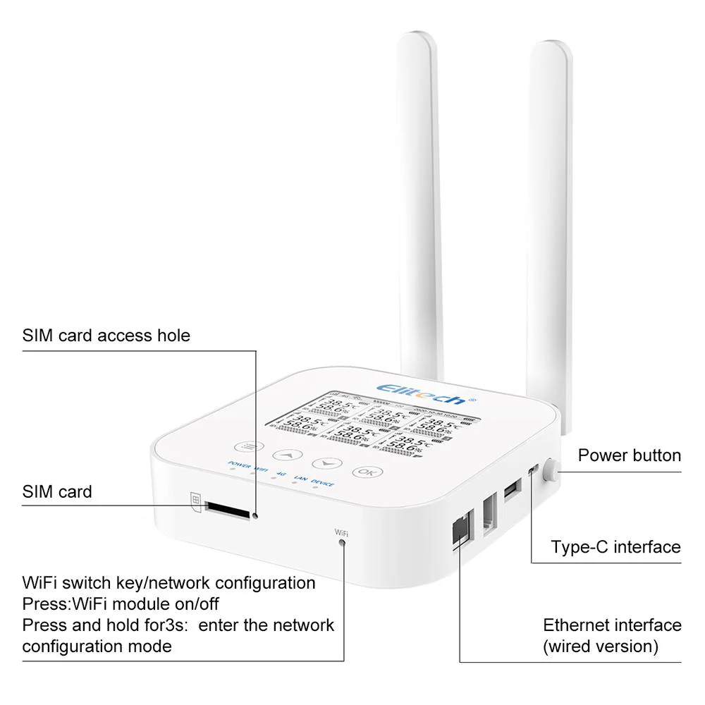Elitech RCW-3000 & RCW-3200 WiFi 4G Wireless Temperature Humidity Data Logger and Transceiver Monitor System with Cloud and Mobile App - Image 5