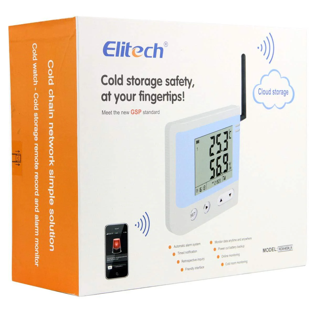 Elitech RCW-400A Temperature and Humidity Data Logger 3G Card up to 4 Sensors - Image 4
