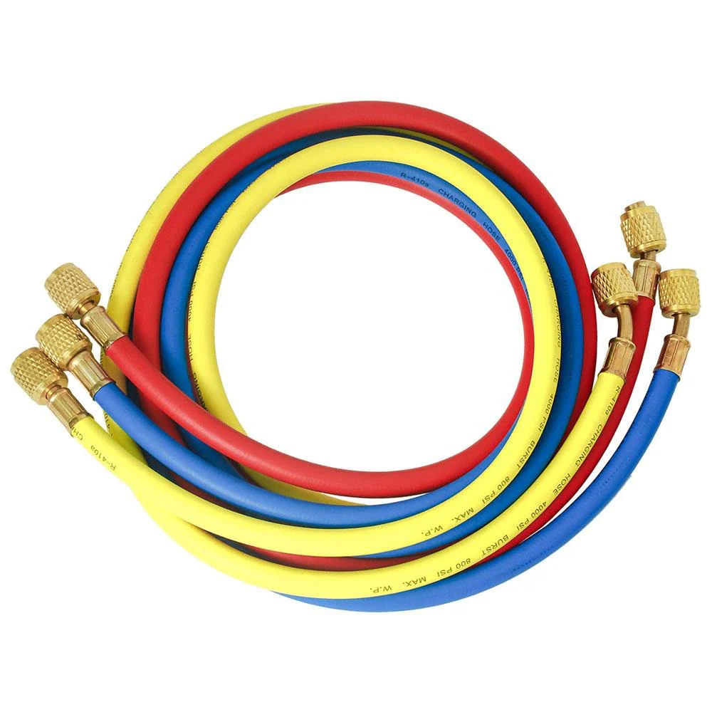 Elitech Refrigerant Charging Hoses Set, 1/4''Fitting - Image 5