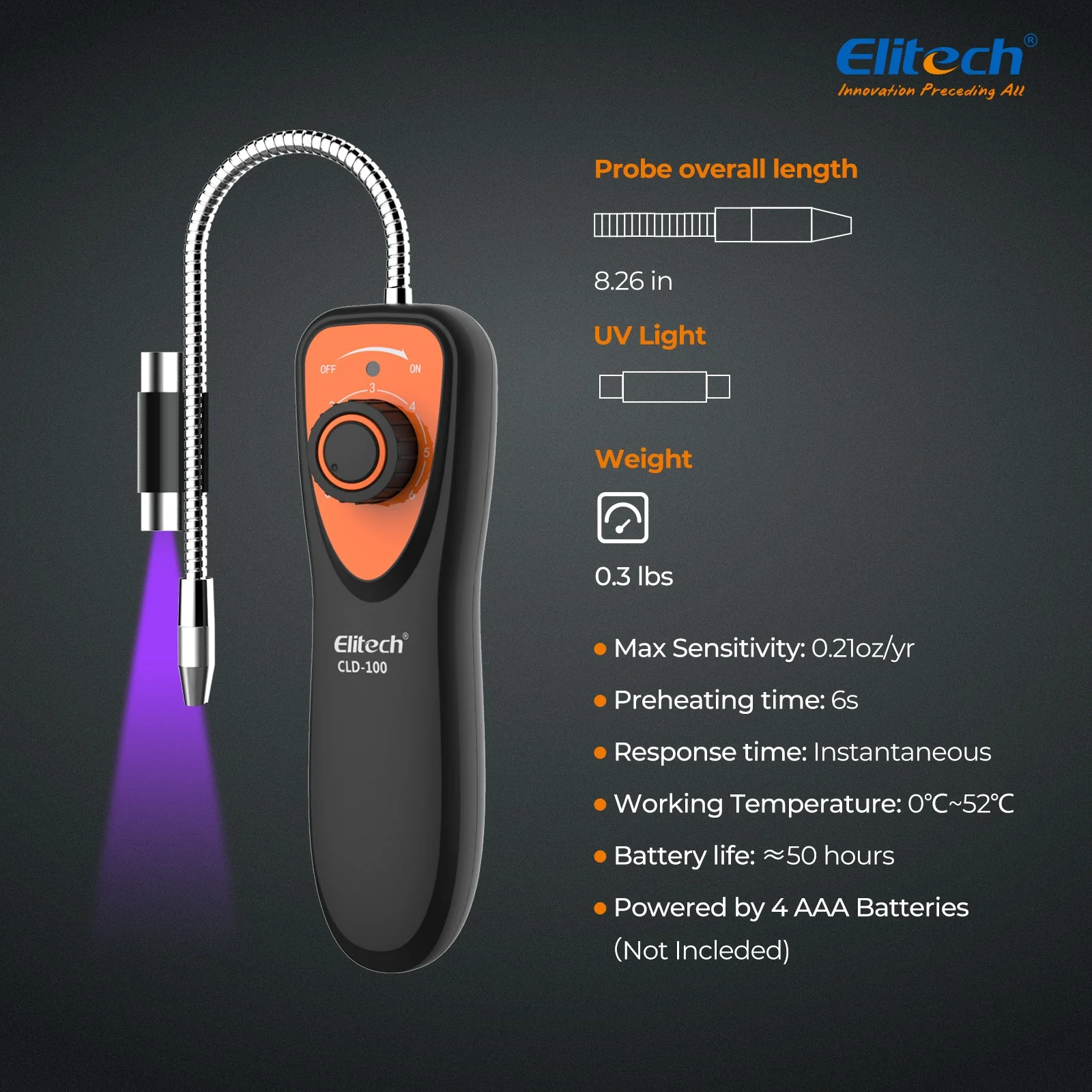 Elitech Refrigerant Leak Detector, CLD-100 Freon Leak Detector Car HVAC Halogen Refrigerant Leak Detector CFCs HCFCs HFCs - Image 6