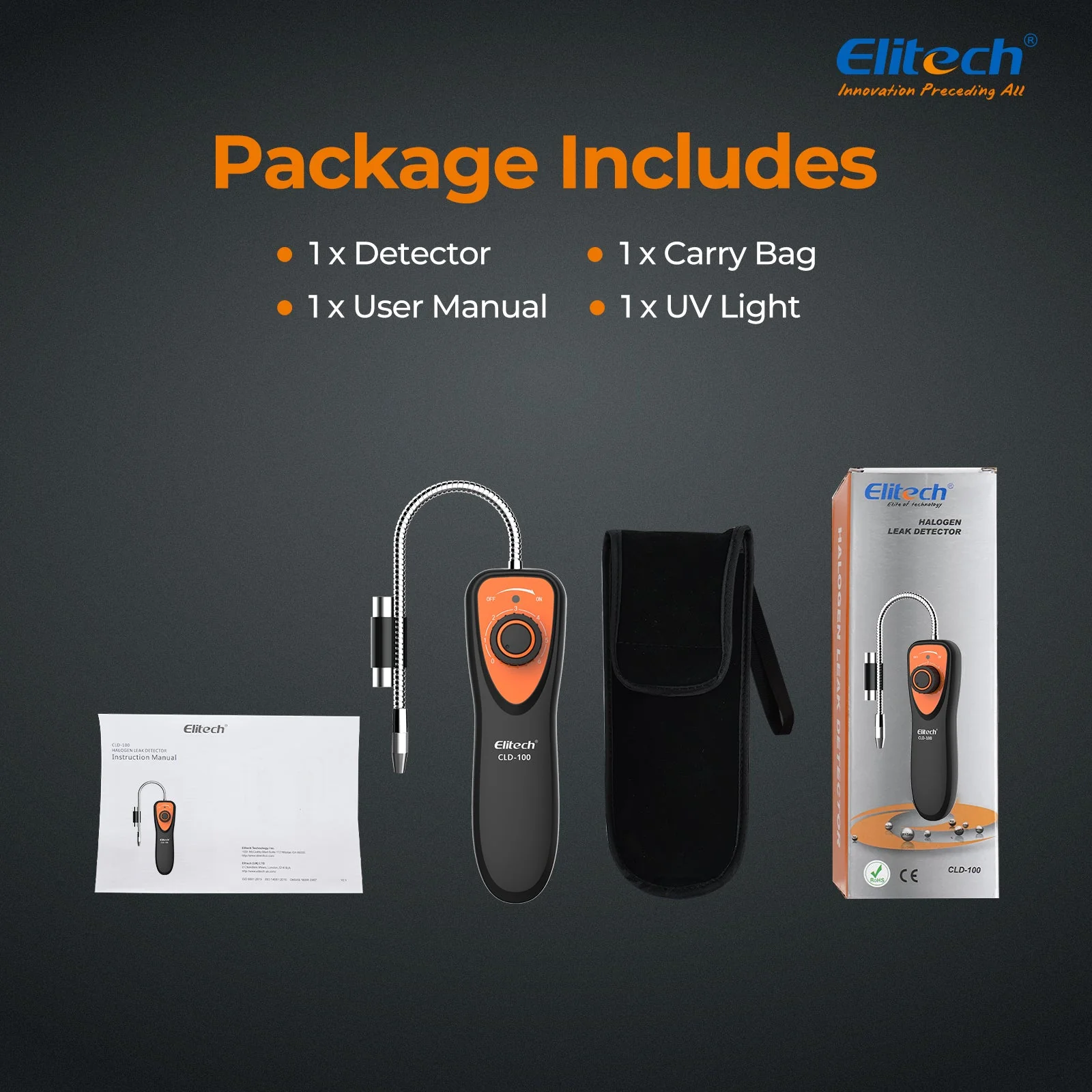 Elitech Refrigerant Leak Detector, CLD-100 Freon Leak Detector Car HVAC Halogen Refrigerant Leak Detector CFCs HCFCs HFCs - Image 7