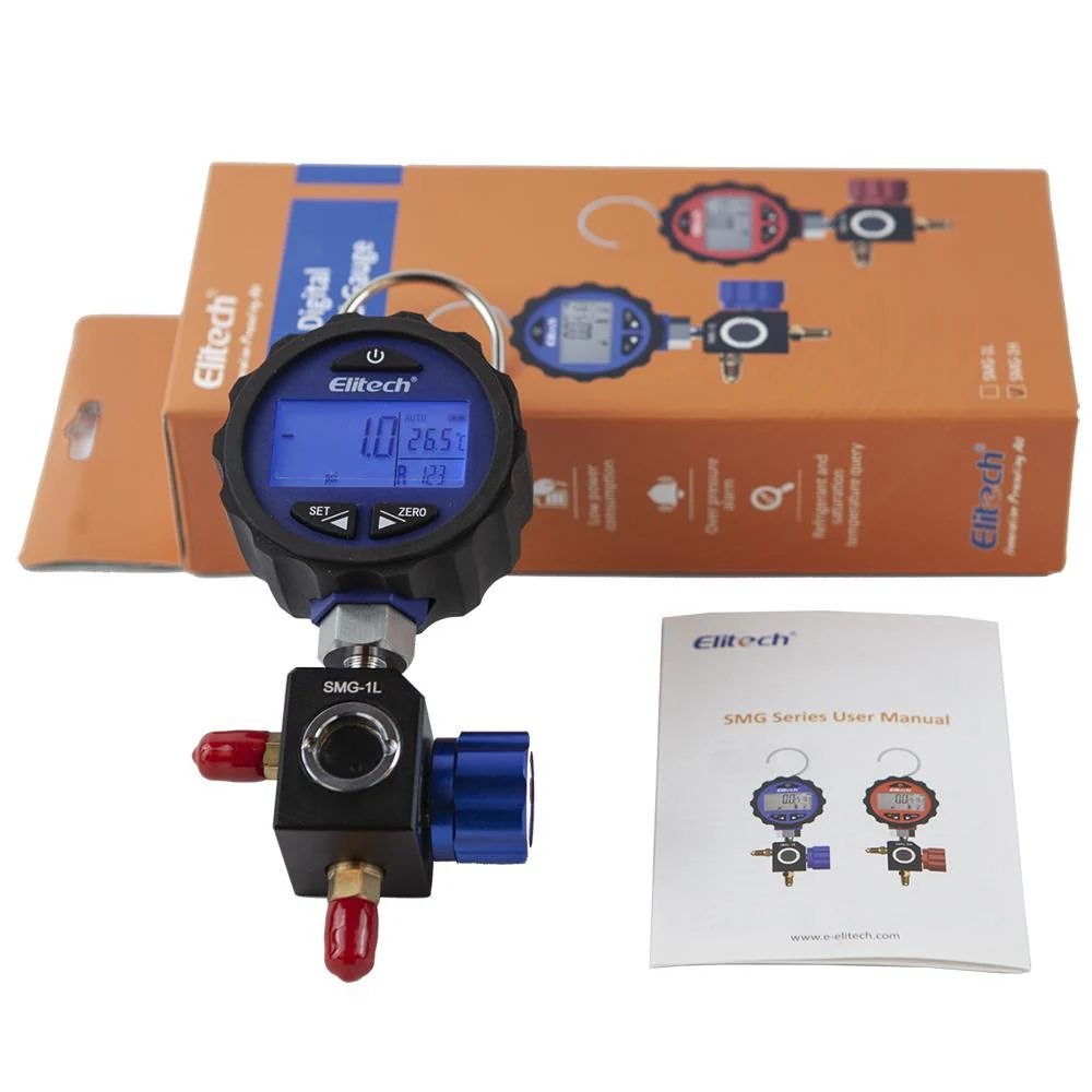 Elitech SMG-1L Refrigeration HVAC Digital Pressure Gauge for 87+ Refrigerants with Backlight -14.5-500 PSI - Image 7
