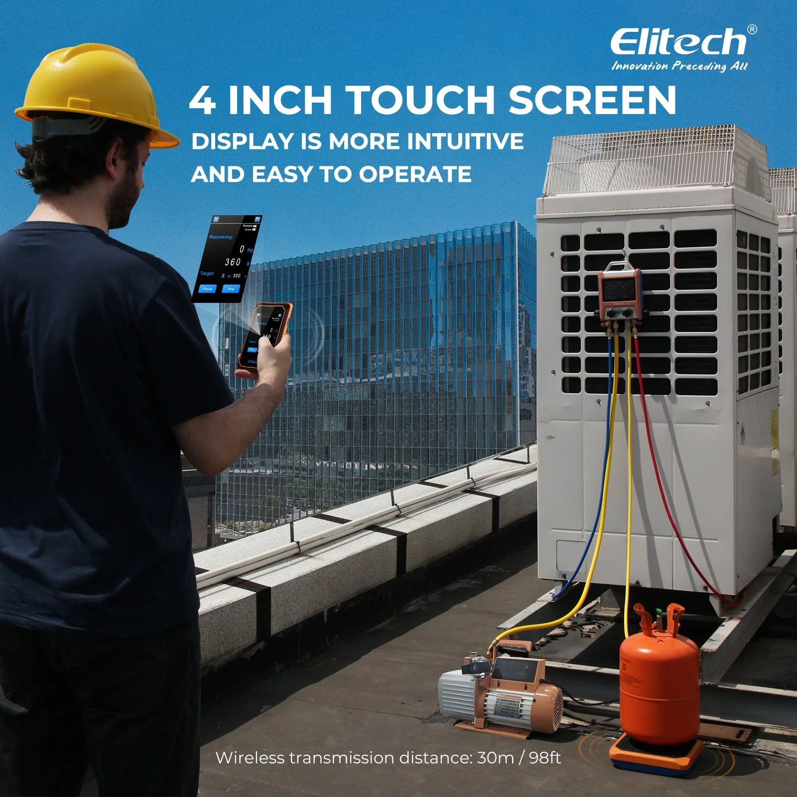 Elitech SRL-100 Intelligent HVAC Refrigerant Scale Lightweight Ultra Thin Maximum weight: 220lb (100kg) - Image 5