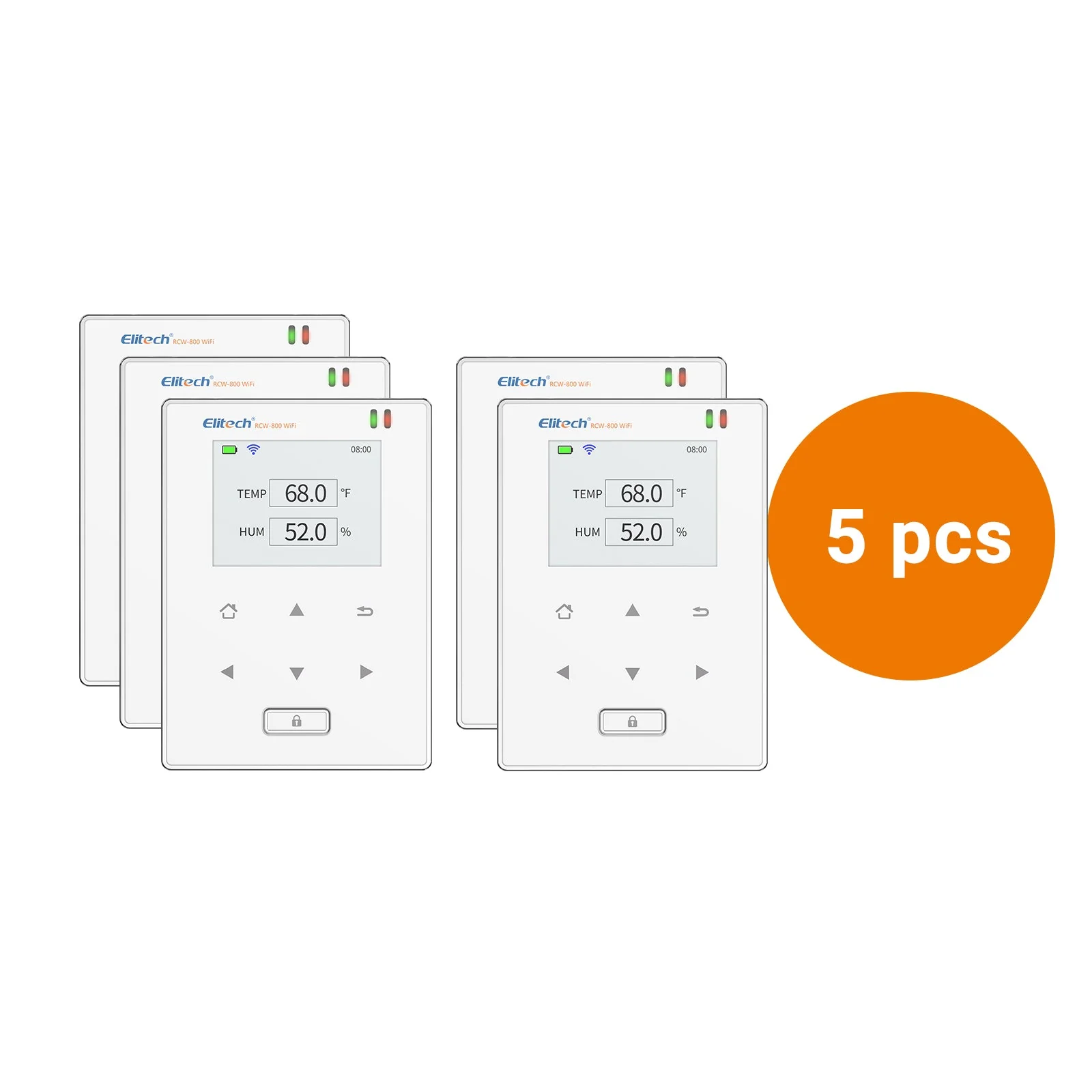 Elitech Wireless Digital Data Logger Remote Real-Time Temperature Monitor Cloud Data Storage SMS/Email/APP/Web Alarm, WiFi Dual External Temp Probe, RCW-800W-TDE(-40~176℉) with FREE Cloud Service - Image 10