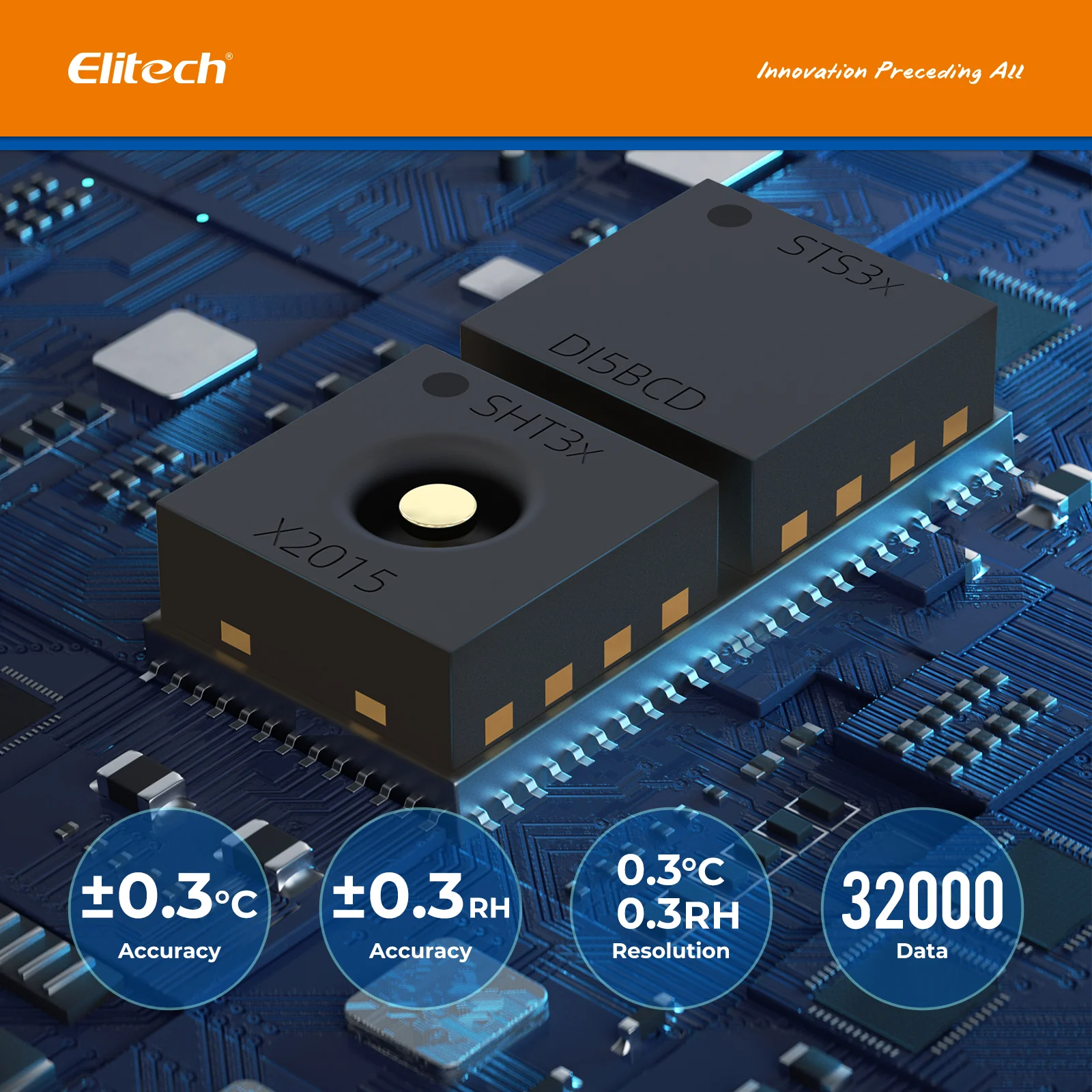 Elitech Tlog B100EH Temperature and Humidity Data Logger Wireless Reusable PDF Report External Sensor 32000 Points - Image 4