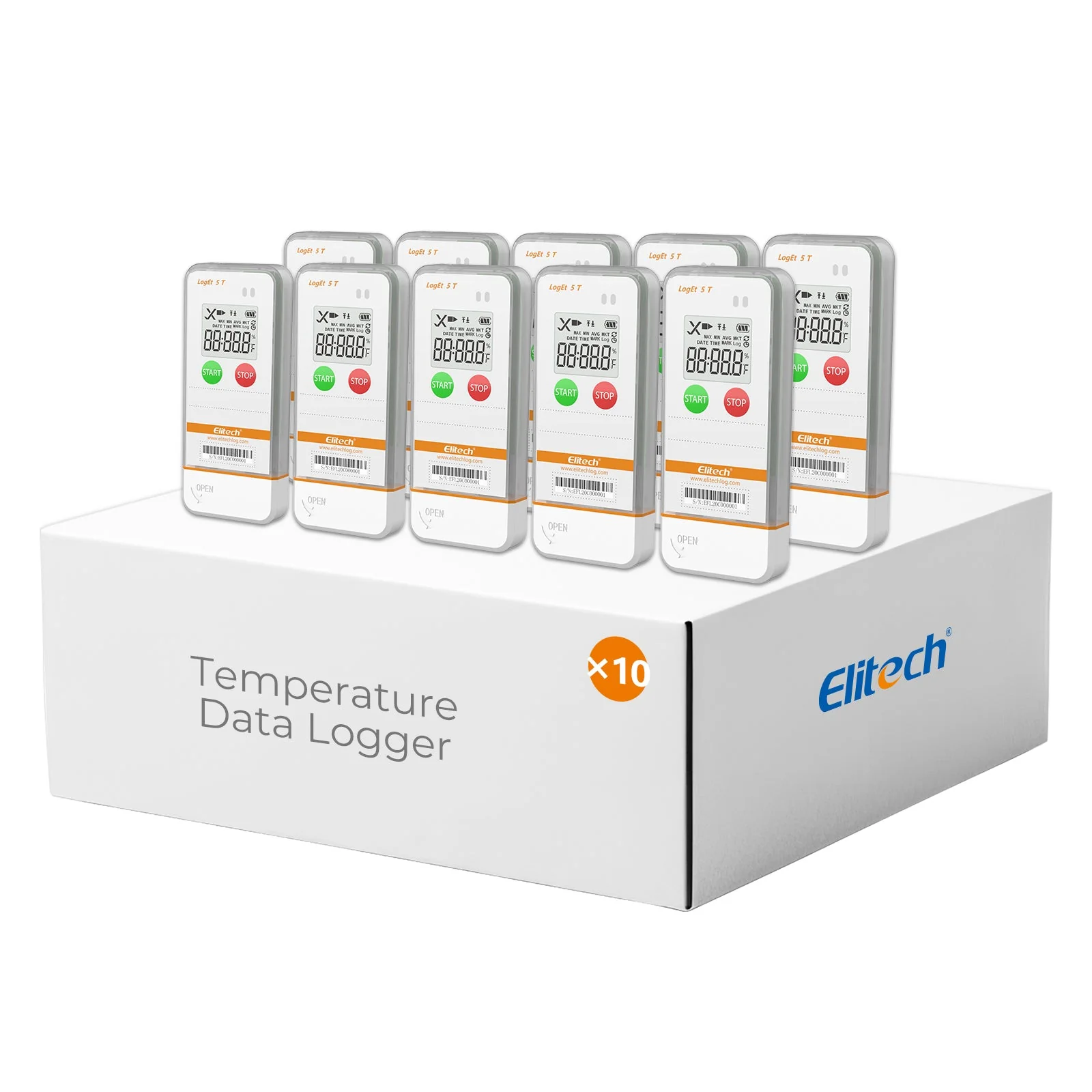 Elitech USB Digital Temperature Data Logger Reusable Recorder with Shadow Data 32000 Points , Auto PDF/ CSV Report, for Windows/MacOS, Refrigerator Thermometer LogEt5T - Image 9