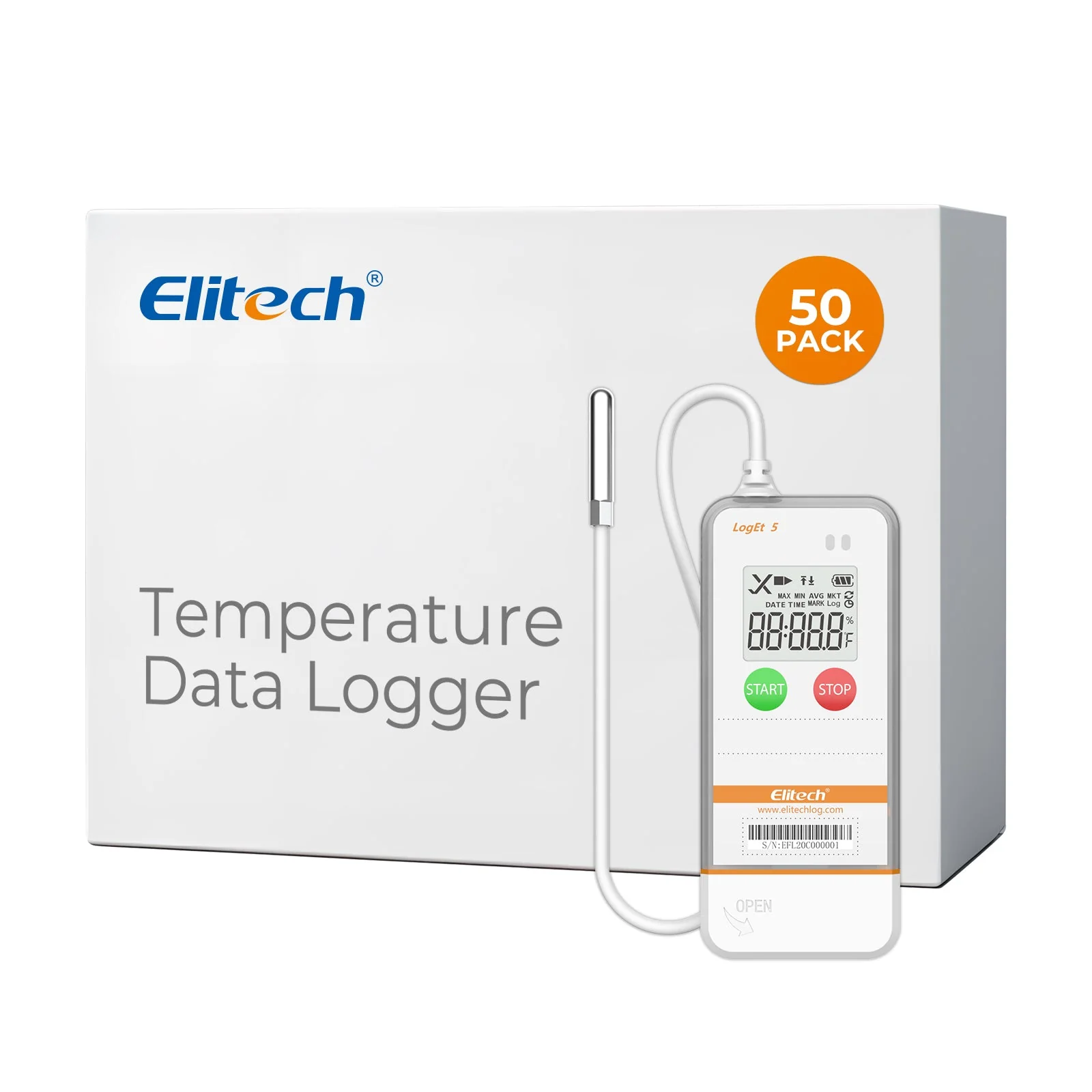 Elitech USB Digital Temperature Data Logger with External Probe Reusable Recorder with Shadow Data 32000 Points , Auto PDF/ CSV Report, for Windows/MacOS, Refrigerator Thermometer LogEt5TE - Image 11