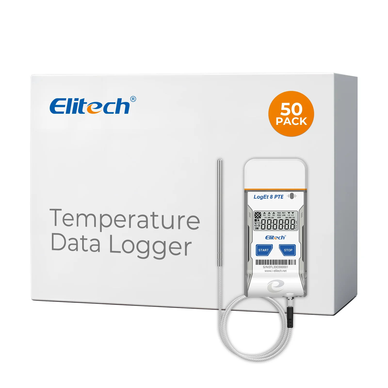 Elitech USB Temperature Data Logger Reusable Temperature Recorder Refrigerator Thermometer High Accuracy External Temperature Sensor, Auto PDF Report USB Port 32000 Points LogEt 8 PTE, -85～150℃ - Image 11