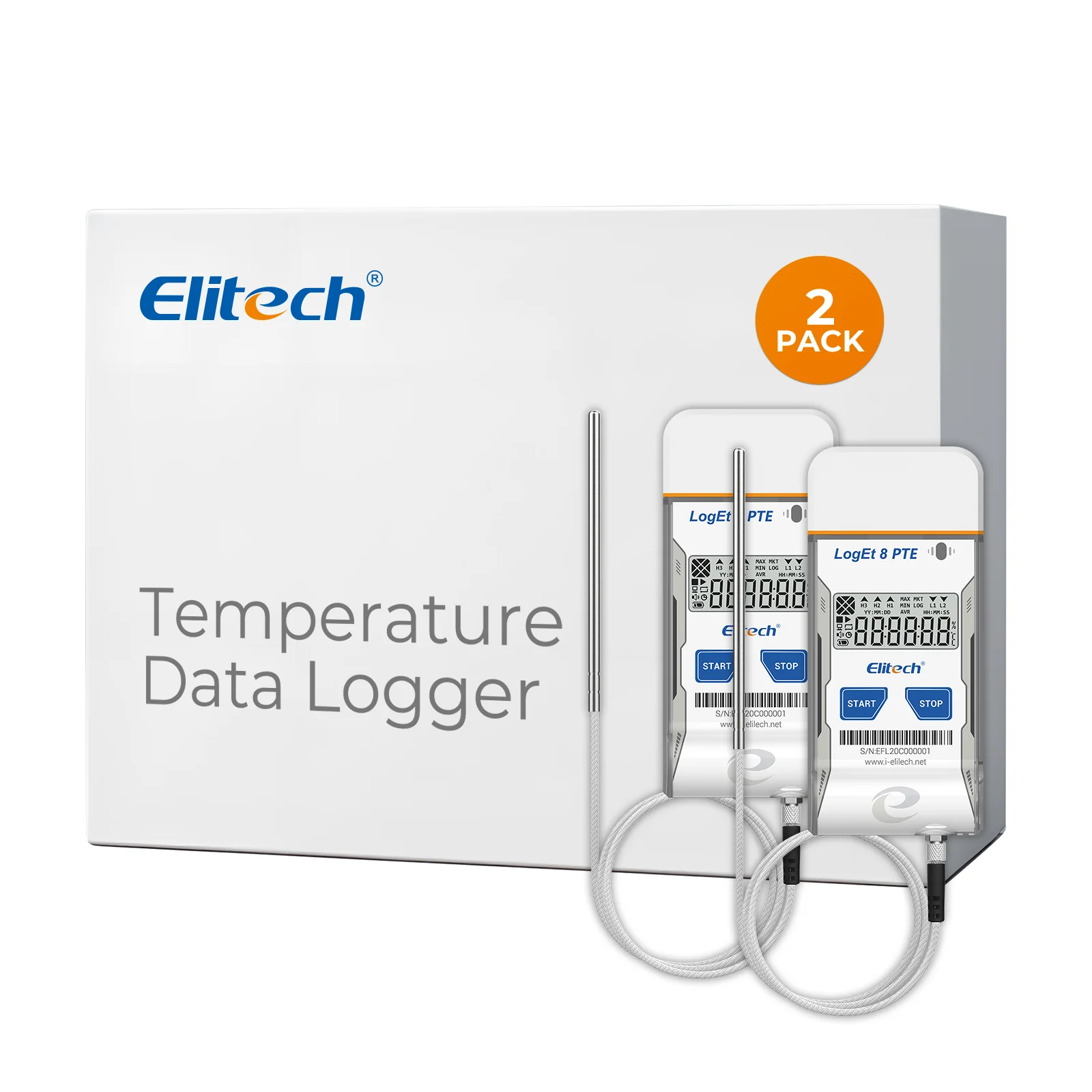 Elitech USB Temperature Data Logger Reusable Temperature Recorder Refrigerator Thermometer High Accuracy External Temperature Sensor, Auto PDF Report USB Port 32000 Points LogEt 8 PTE, -85～150℃ - Image 8