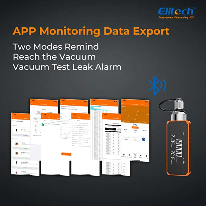 Elitech Vacuum Microns Digital Microns Gauge HVAC Refrigerant Vacuum Tester 1/4",  VGW-Mini - Image 5