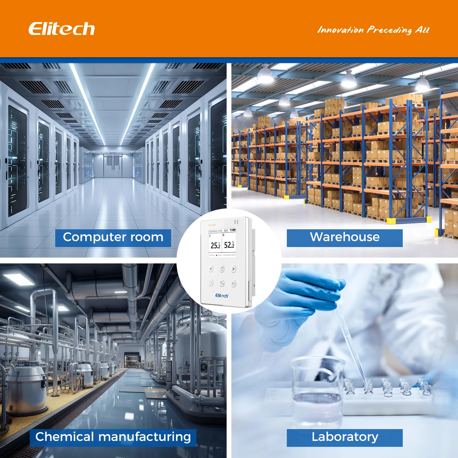 Elitech WiFi Real-time Temperature Humidity Data Logger Water Leak Detector, SMS/Email/APP Alert, Cloud Data Storage, 10M Patch Cord, RCW-800W-WI(-40~176℉, : 0~100%RH) - Image 11