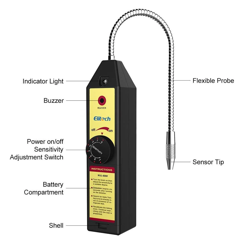 Elitech WJL-6000 Portable Refrigerant Freon Leak Detector for Inopartnership - Image 3