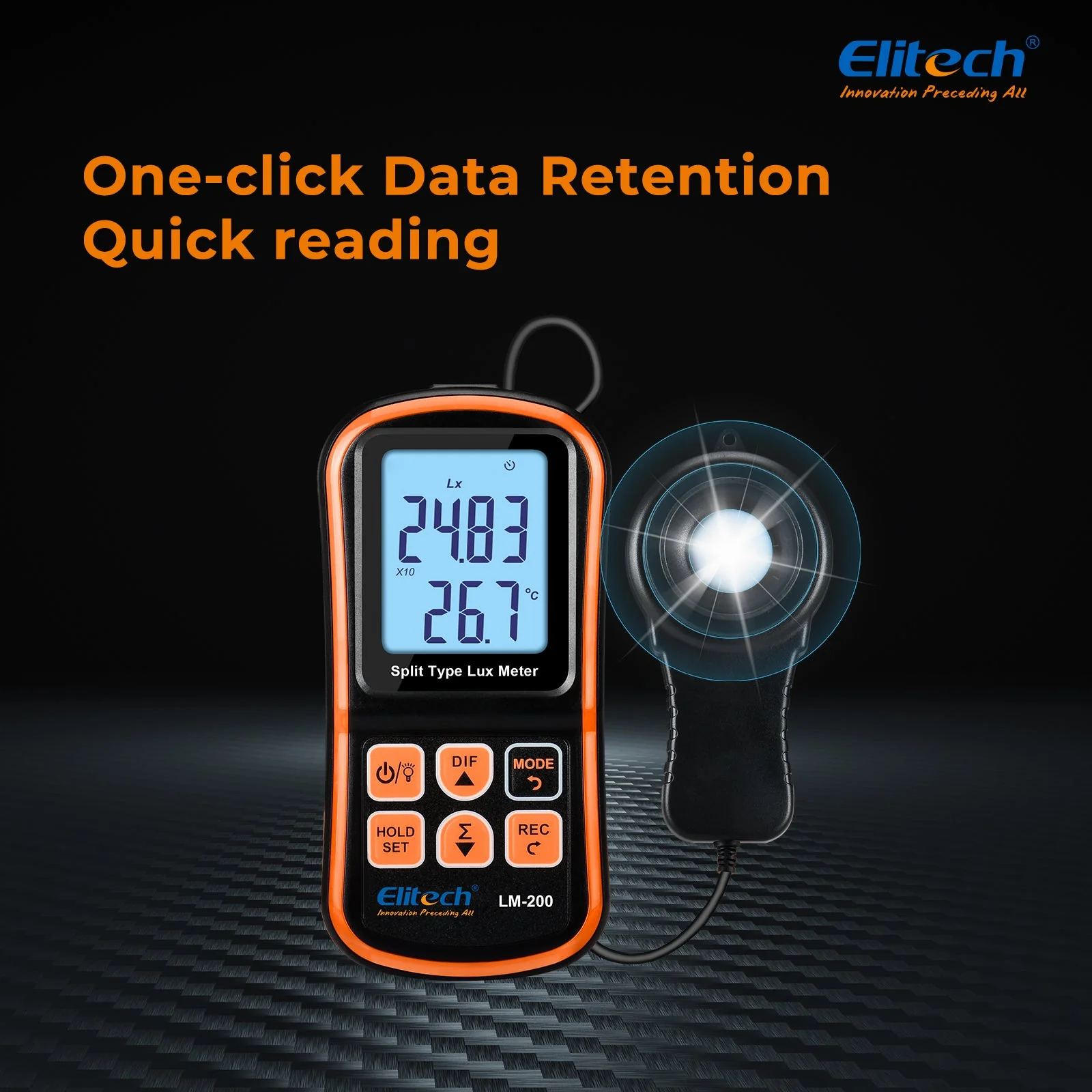 Light Meter Digital Illuminance Meter Handheld Ambient Temperature Measurer, Range up to 200,000 Lux，Ambient Temperature - Image 7